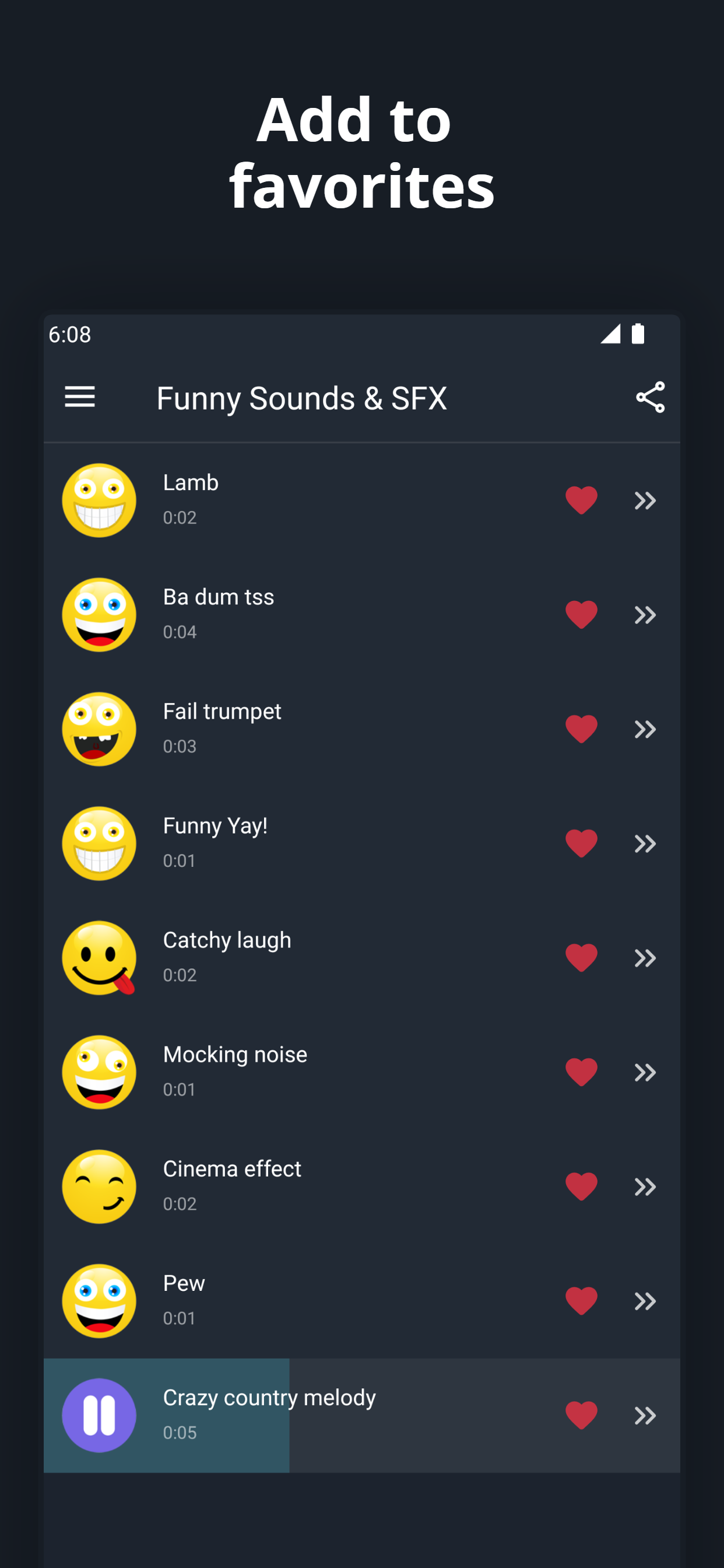 اسکرین شات 4 برنامه Funny Sounds & SFX