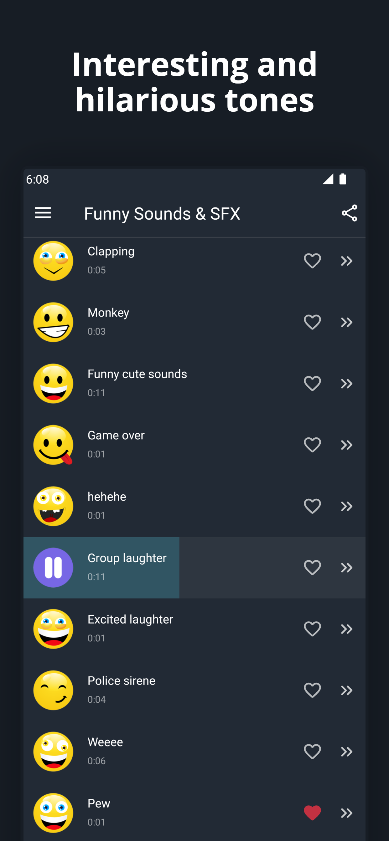 اسکرین شات 2 برنامه Funny Sounds & SFX