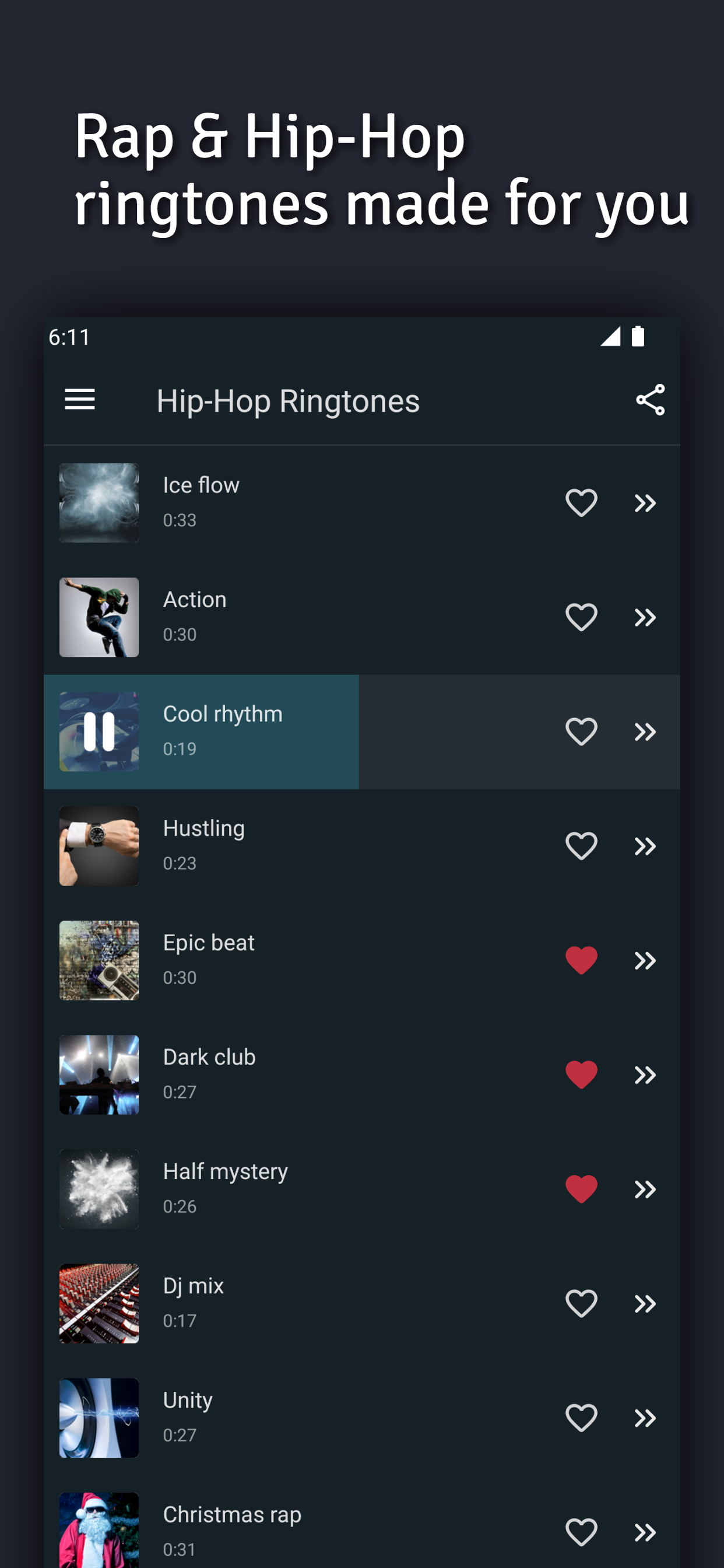 اسکرین شات 1 برنامه Hip-Hop Ringtones