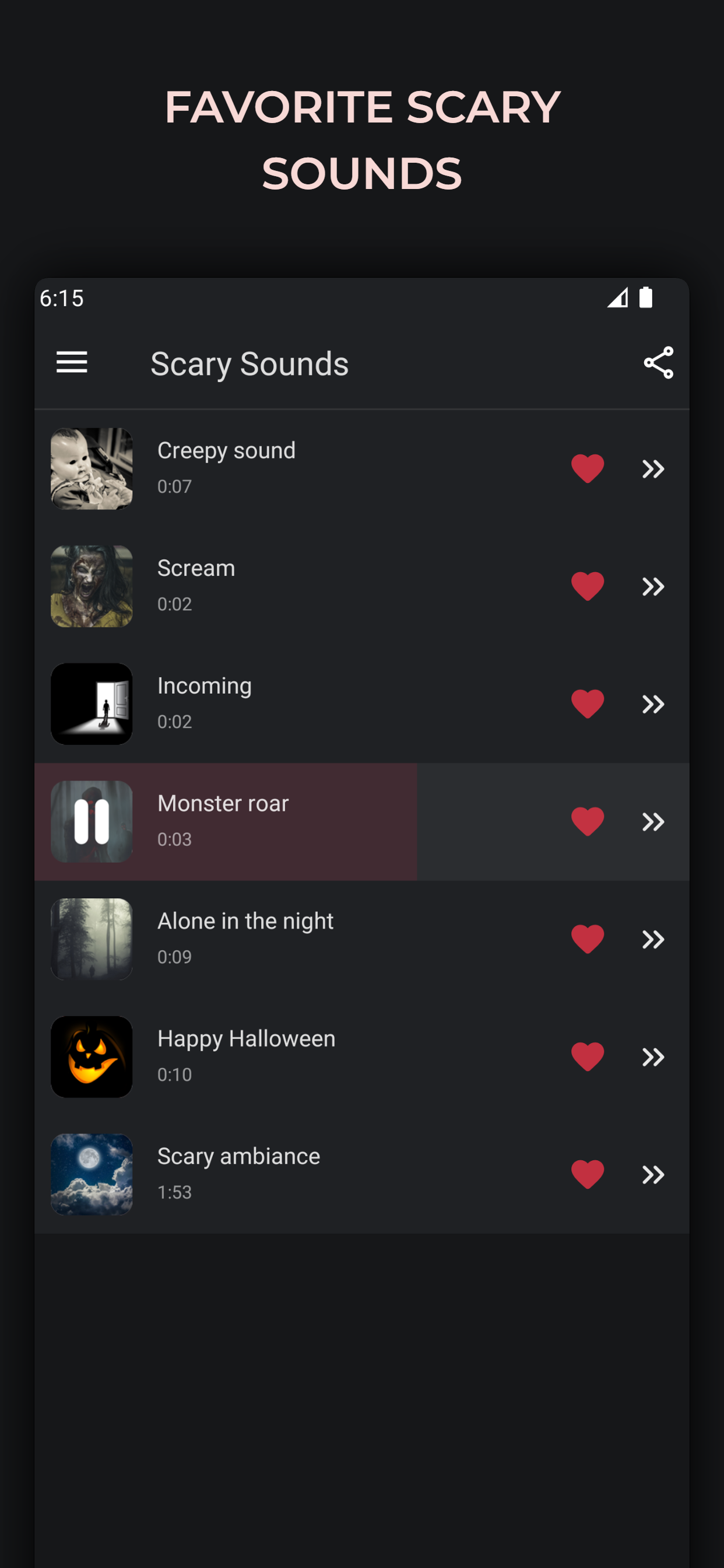 اسکرین شات 4 برنامه Scary horror sounds