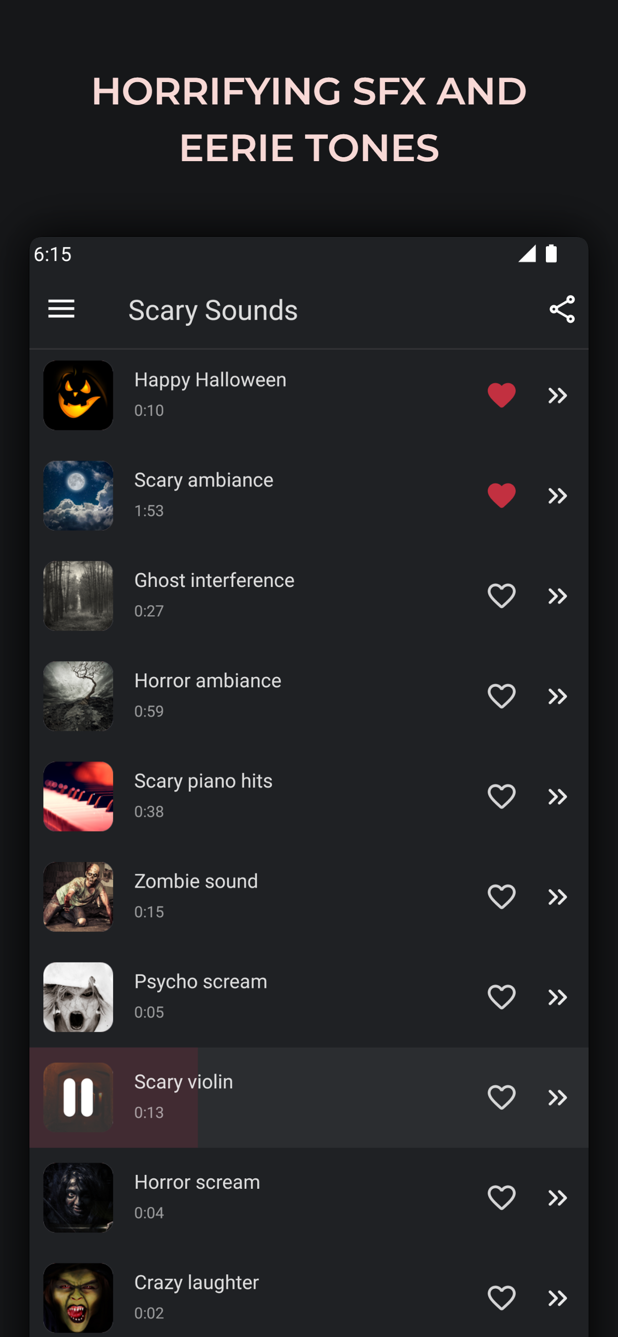 اسکرین شات 2 برنامه Scary horror sounds