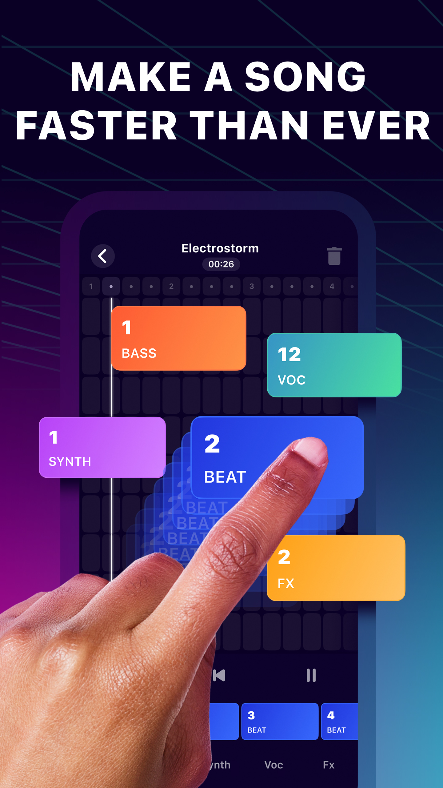 اسکرین شات 1 برنامه Beat Jam - Music Maker Pad