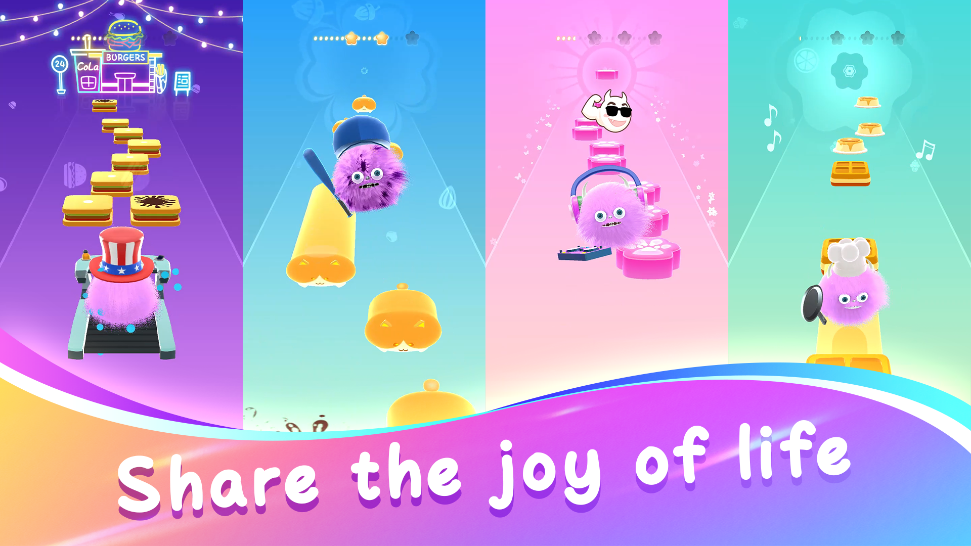 اسکرین شات 7 بازی Fluffy Ball: Music Hop Game