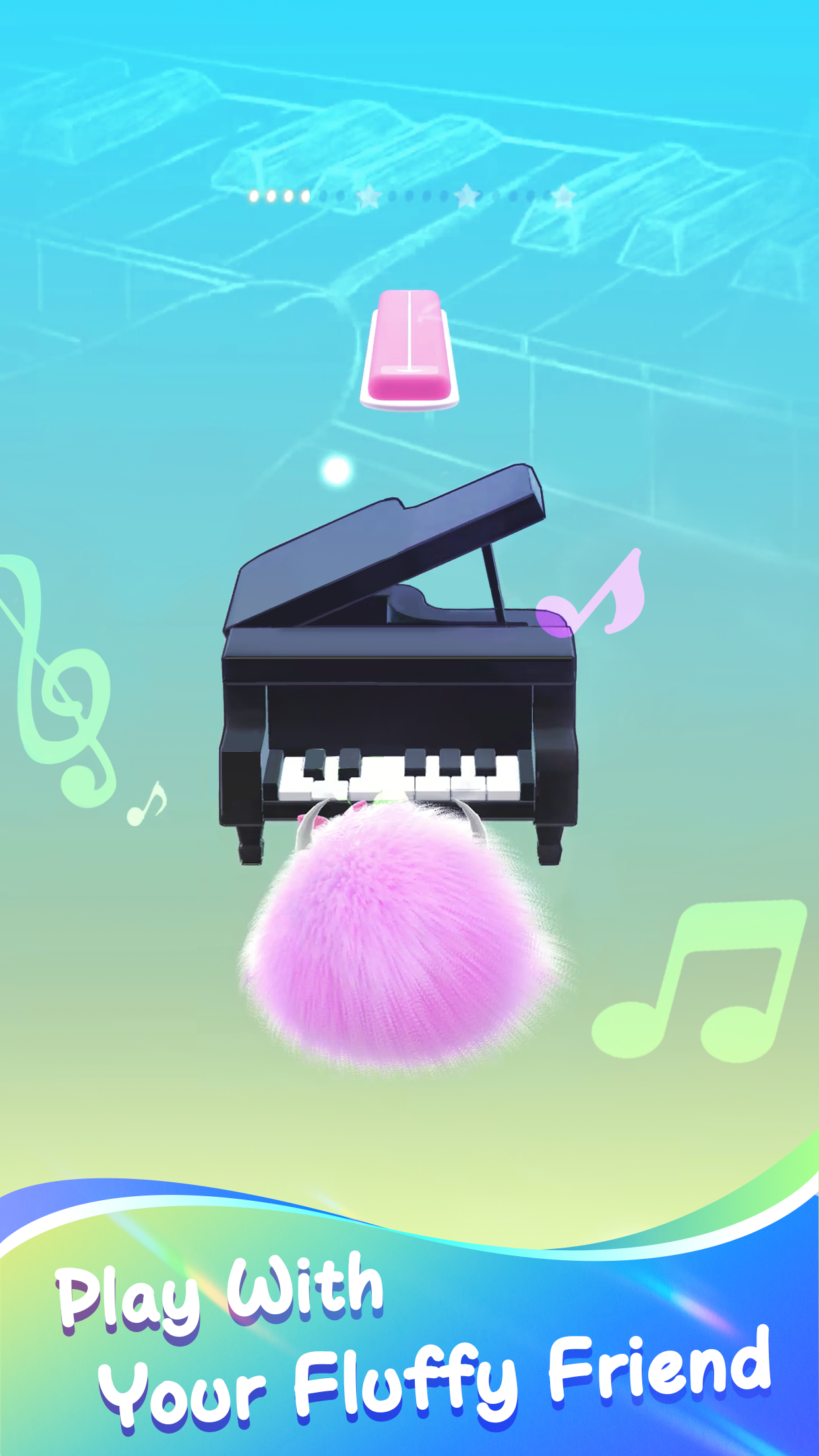 اسکرین شات 2 بازی Fluffy Ball: Music Hop Game