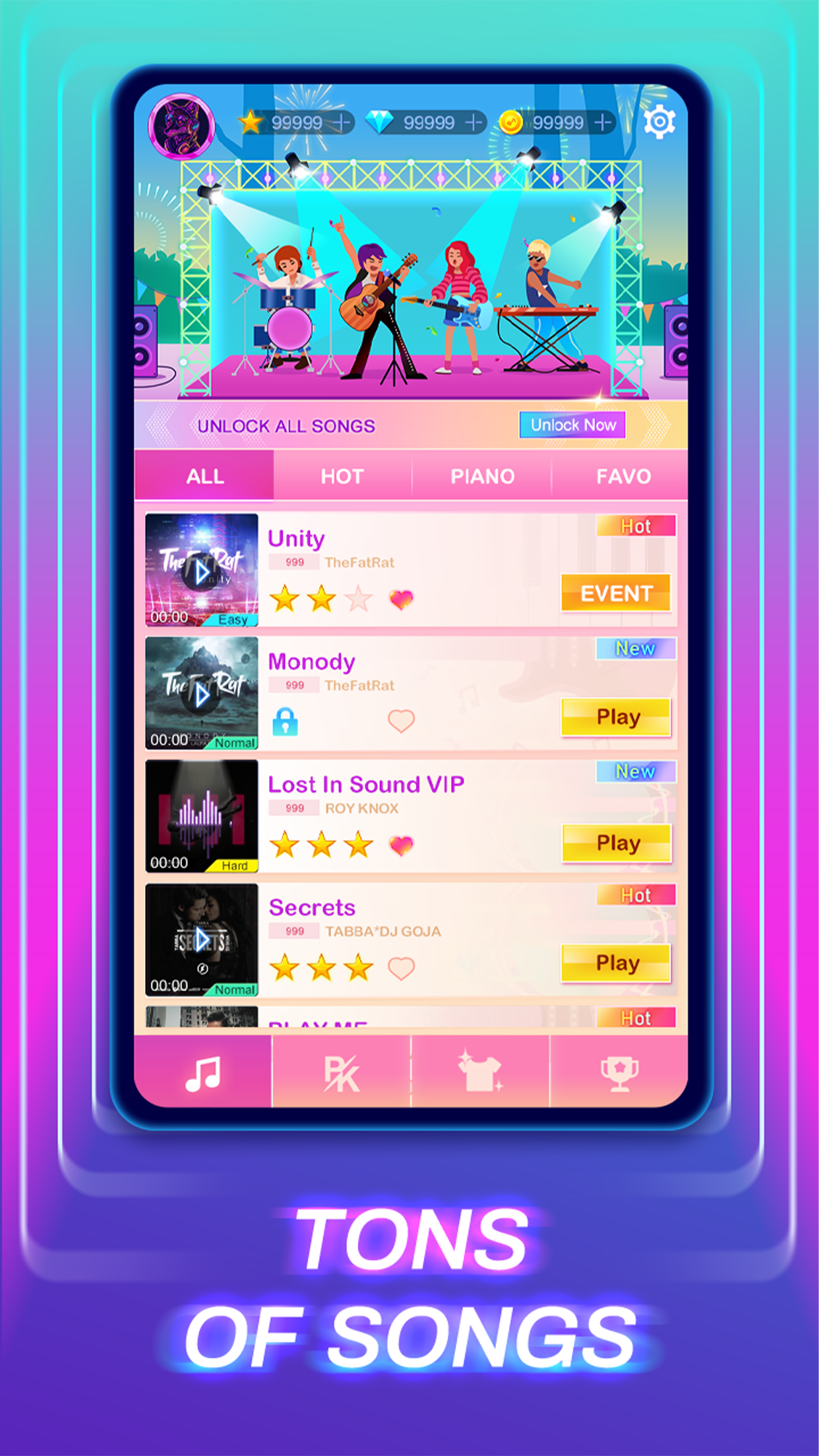 اسکرین شات 1 بازی Piano Fire 2: Slide Challenge