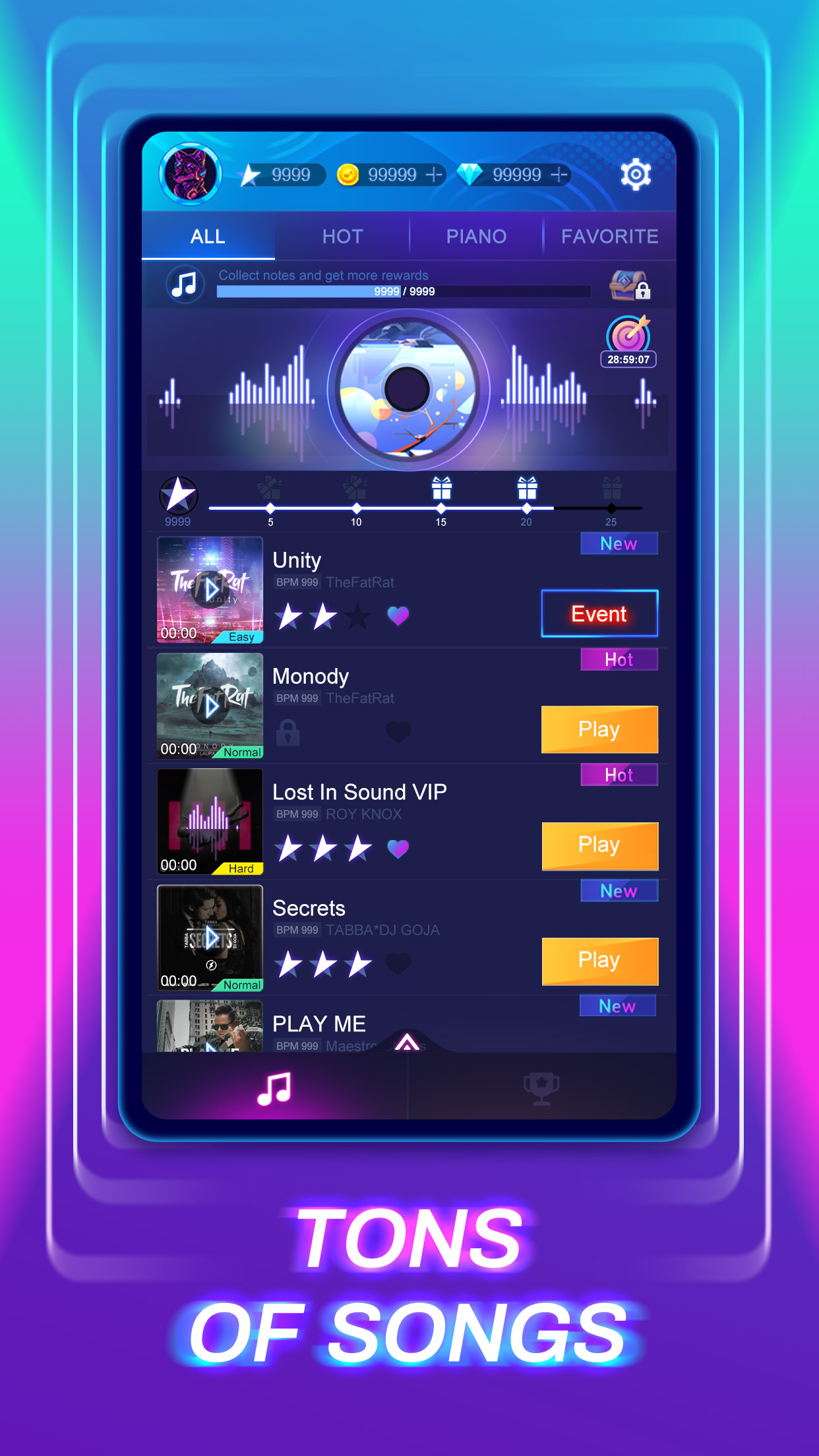 اسکرین شات 1 بازی Piano Fire 2: Slide Challenge