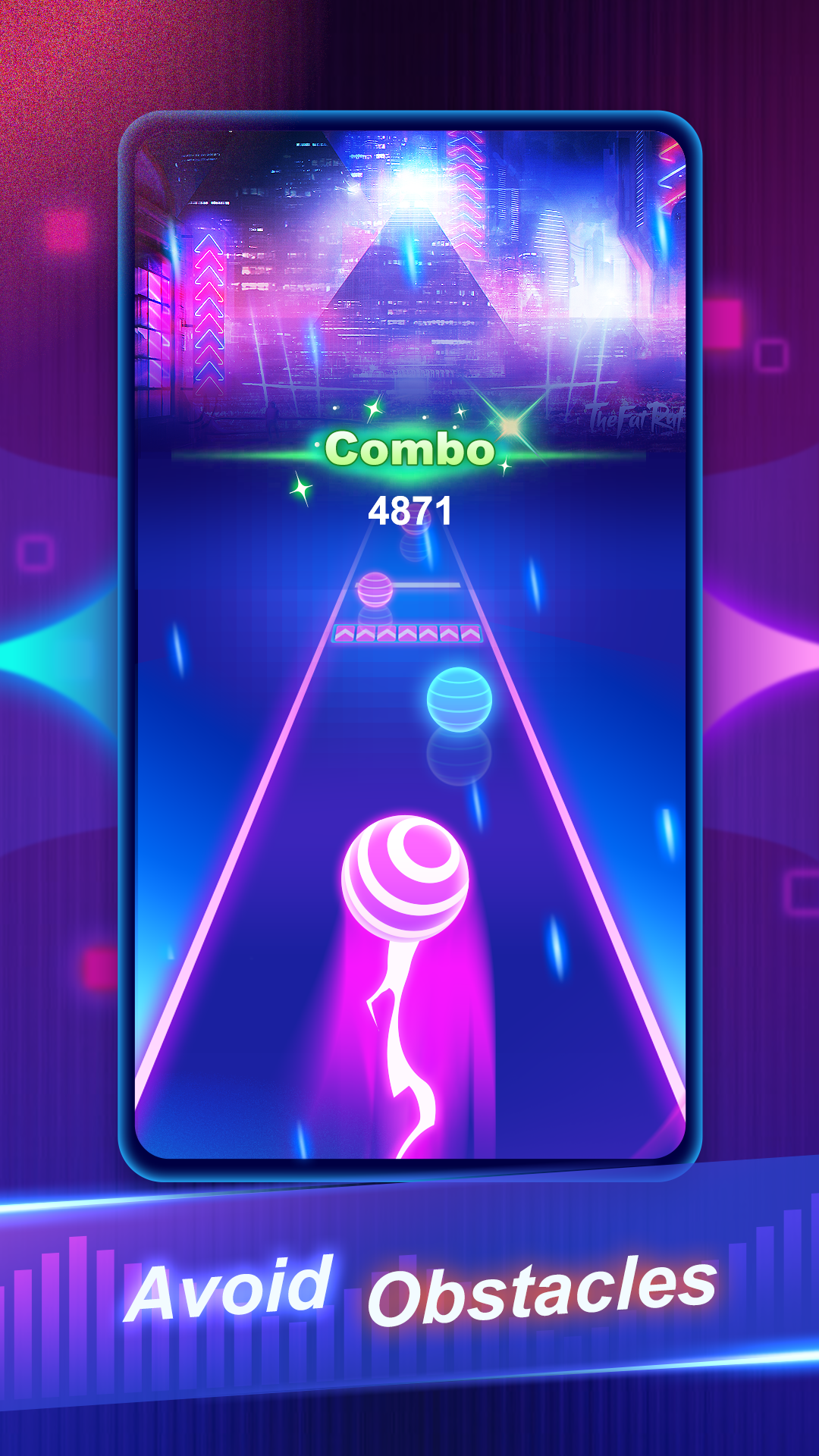 اسکرین شات 3 بازی Rolling Music Ball: EDM Rush