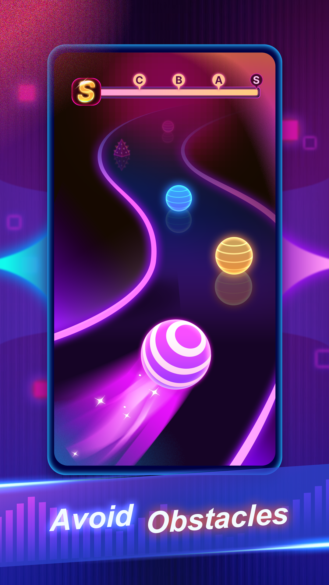 اسکرین شات 4 بازی Rolling Music Ball: EDM Rush