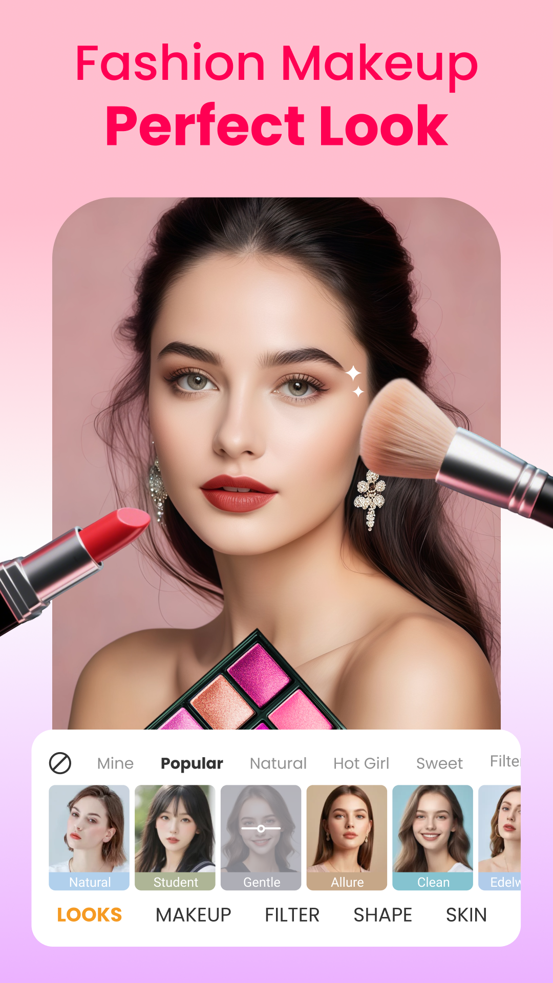 اسکرین شات 2 برنامه Makeup Camera & Selfie Editor