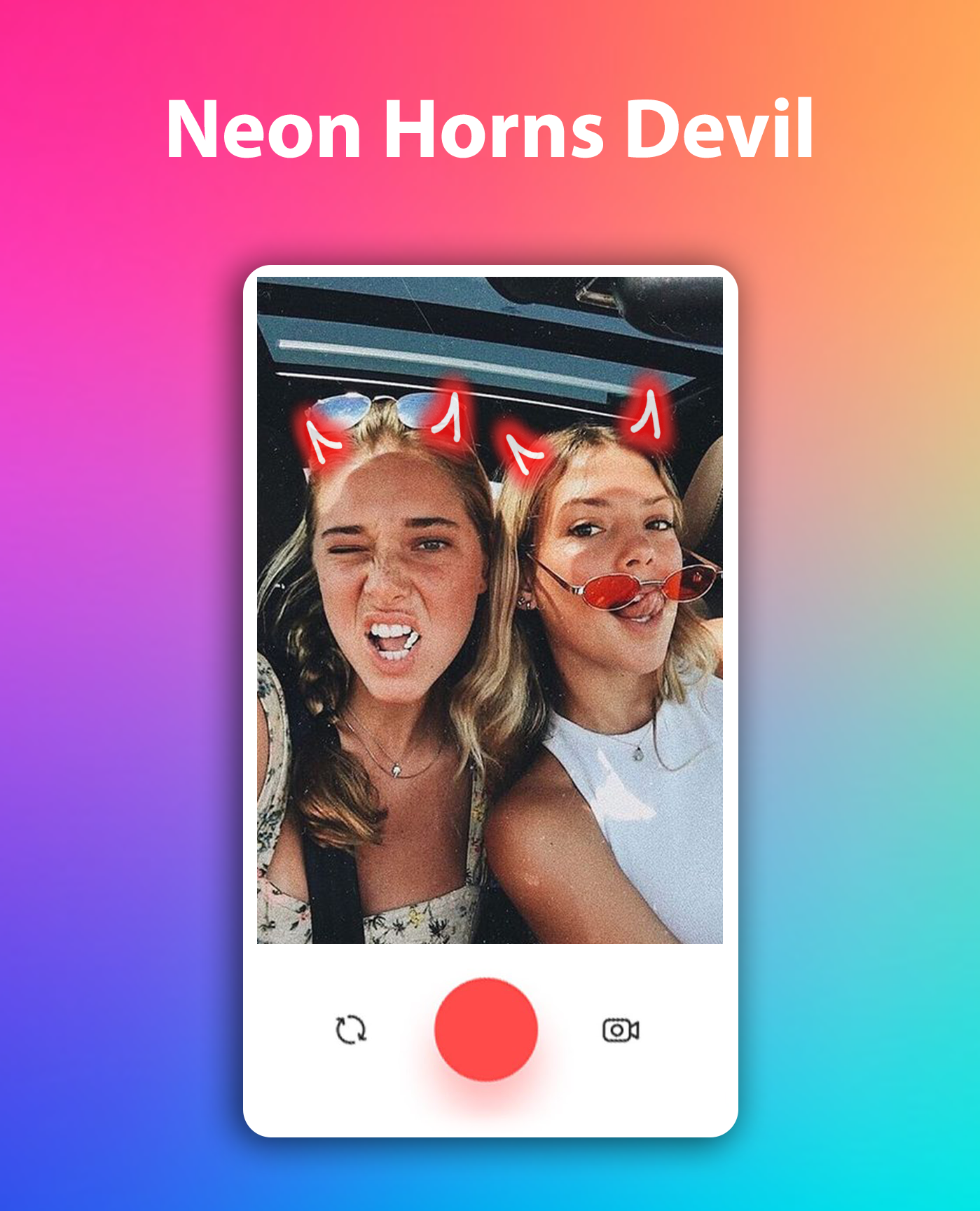 اسکرین شات 6 برنامه Neon Horns Devil Editor Crown