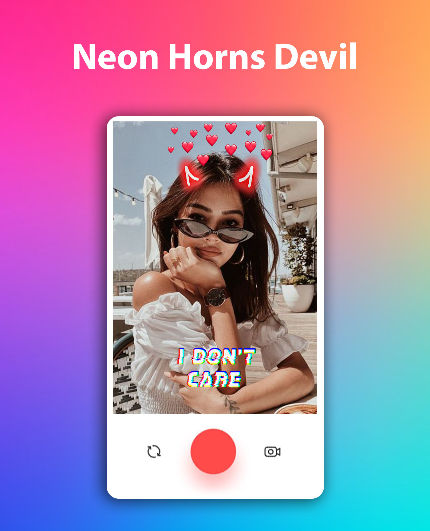 اسکرین شات 1 برنامه Neon Horns Devil Editor Crown
