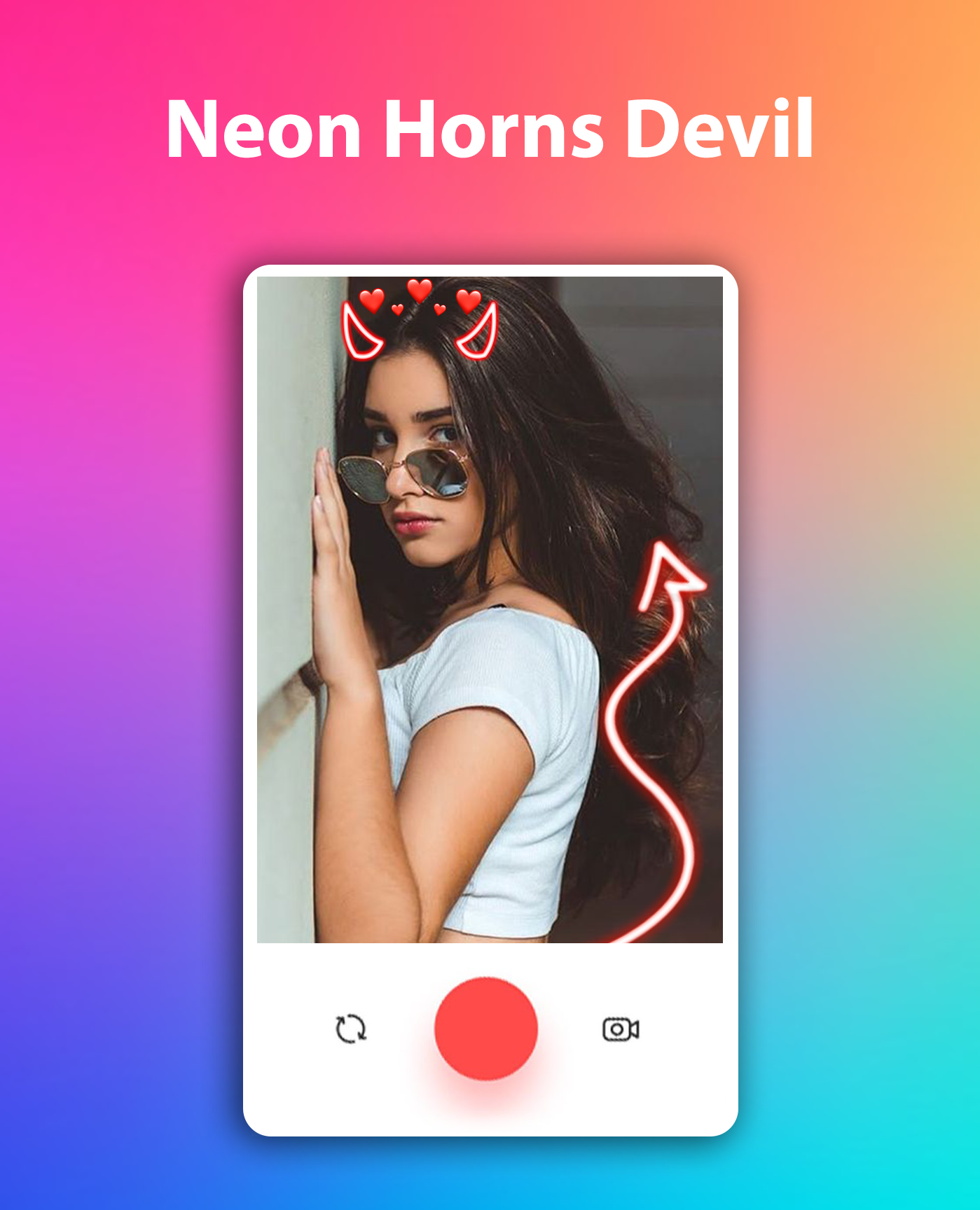 اسکرین شات 5 برنامه Neon Horns Devil Editor Crown