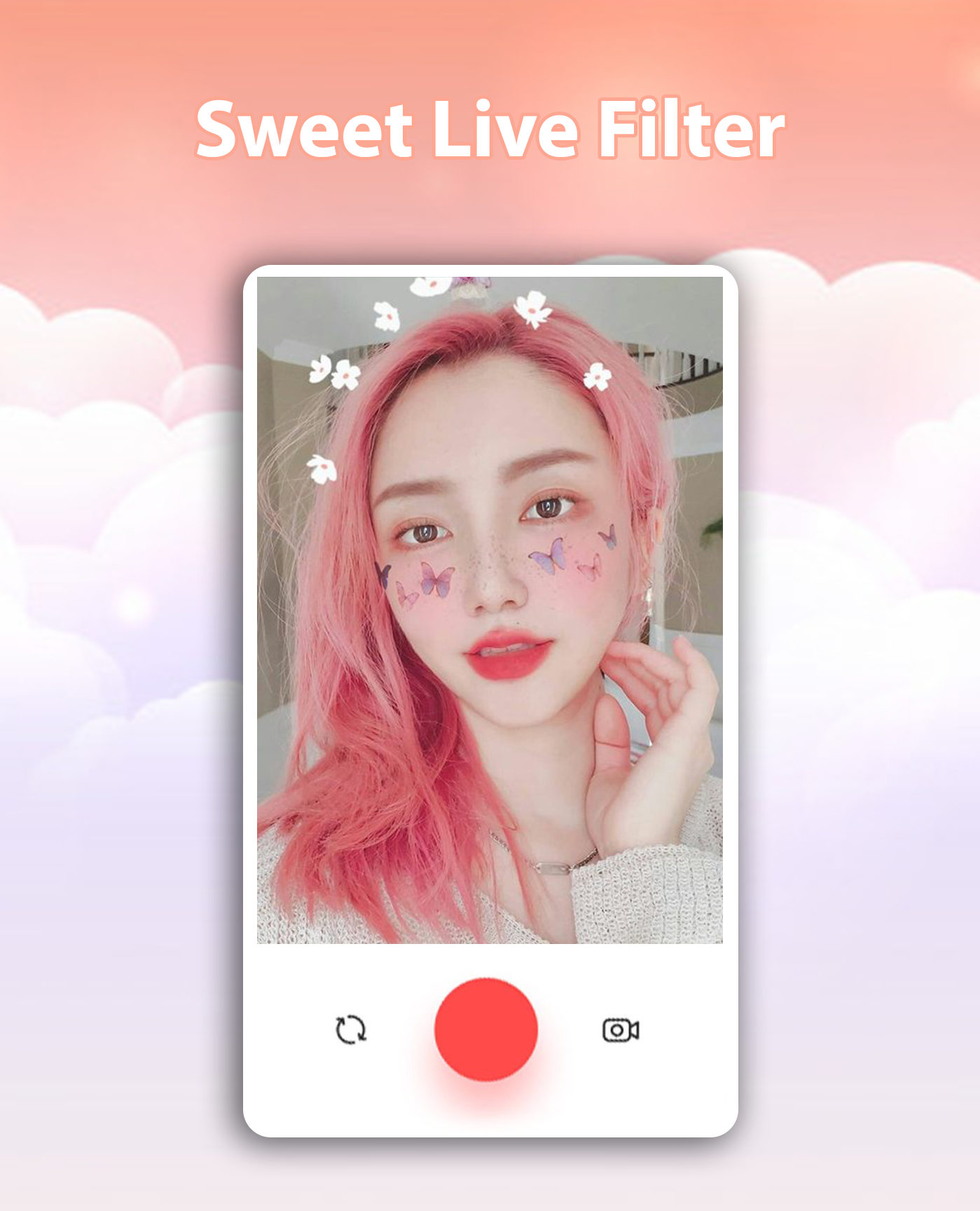 اسکرین شات 4 برنامه Sweet Live Filter Face Camera
