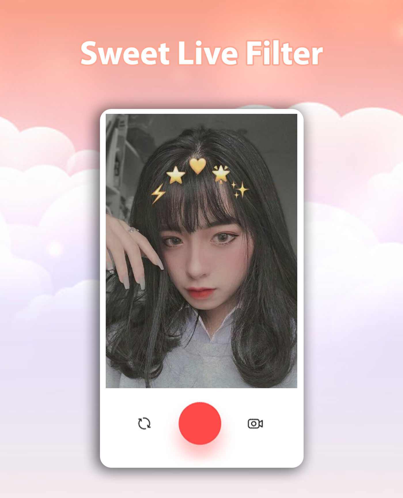 اسکرین شات 3 برنامه Sweet Live Filter Face Camera