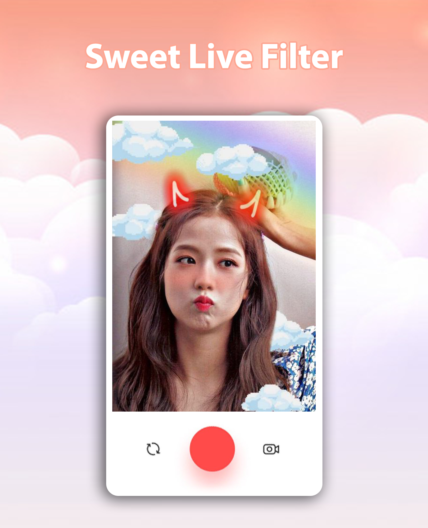 اسکرین شات 5 برنامه Sweet Live Filter Face Camera