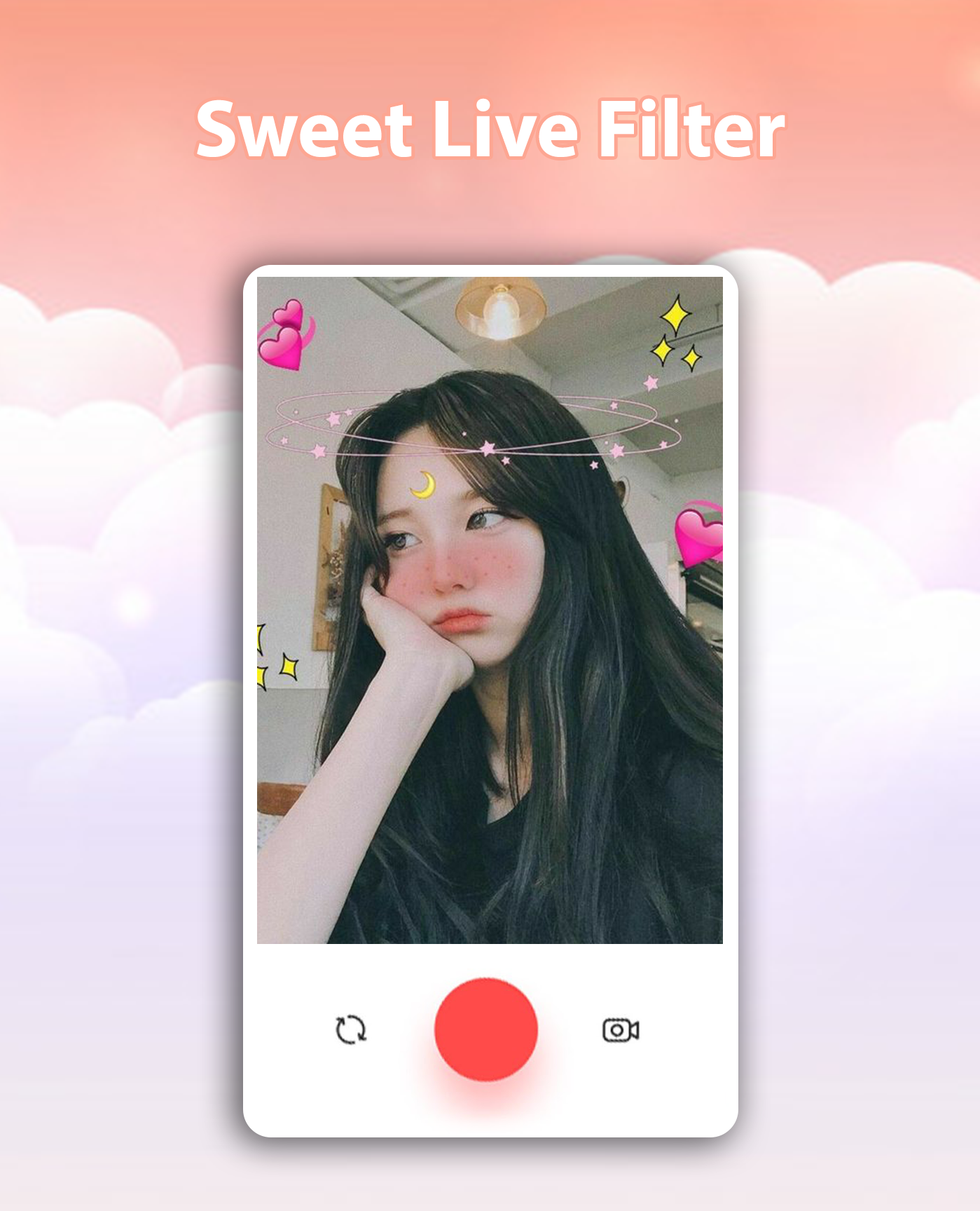 اسکرین شات 2 برنامه Sweet Live Filter Face Camera