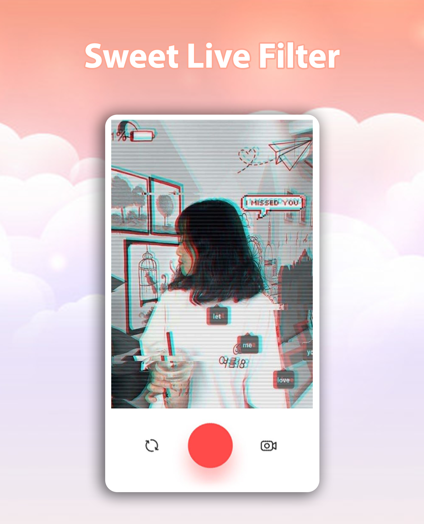 اسکرین شات 6 برنامه Sweet Live Filter Face Camera