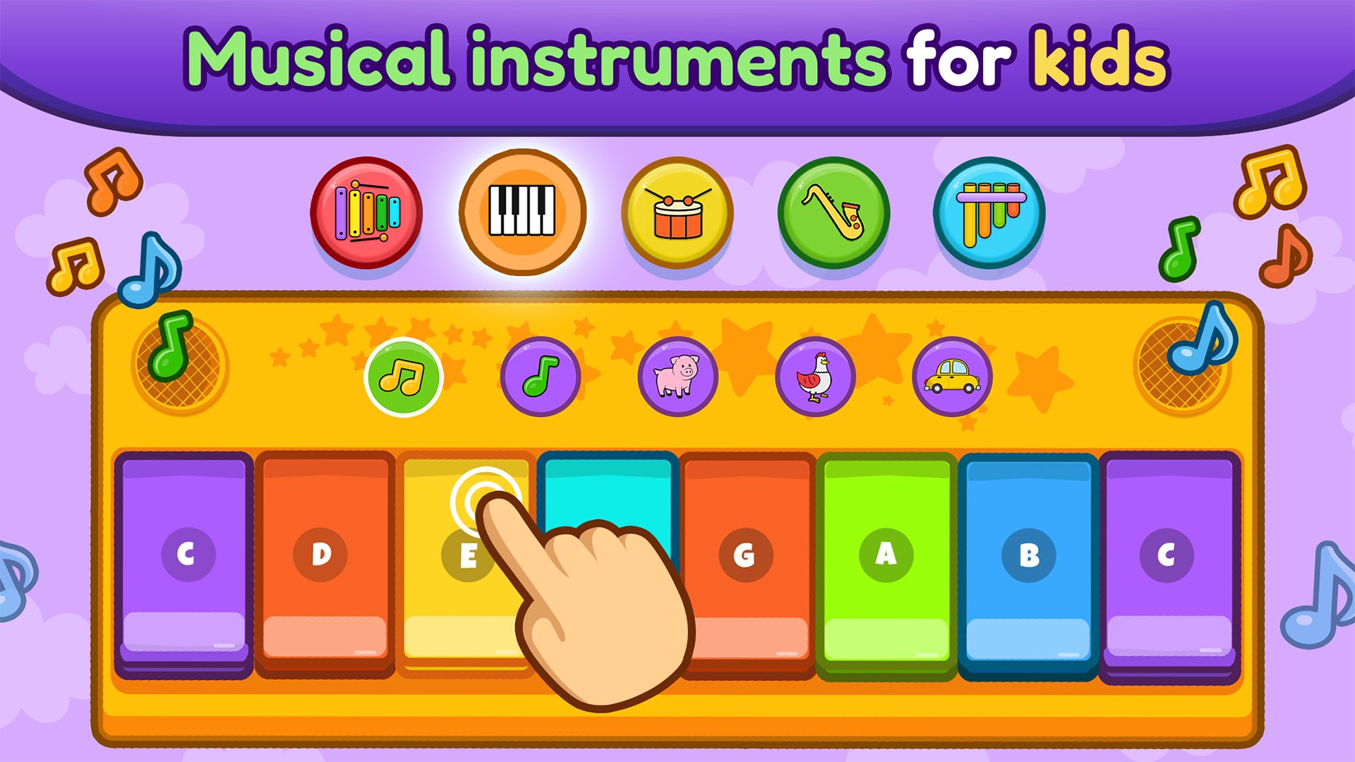 اسکرین شات 5 برنامه Baby Piano, Drums, Xylo & more