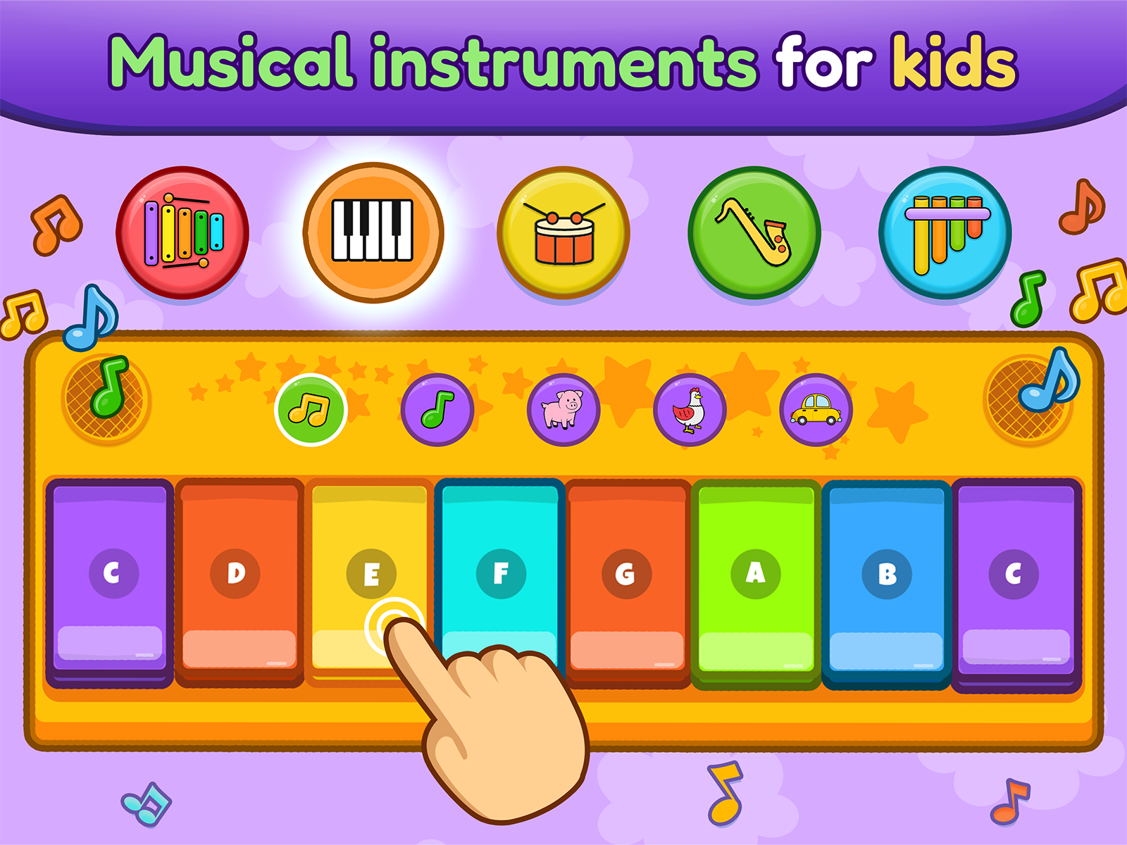 اسکرین شات 1 برنامه Baby Piano, Drums, Xylo & more