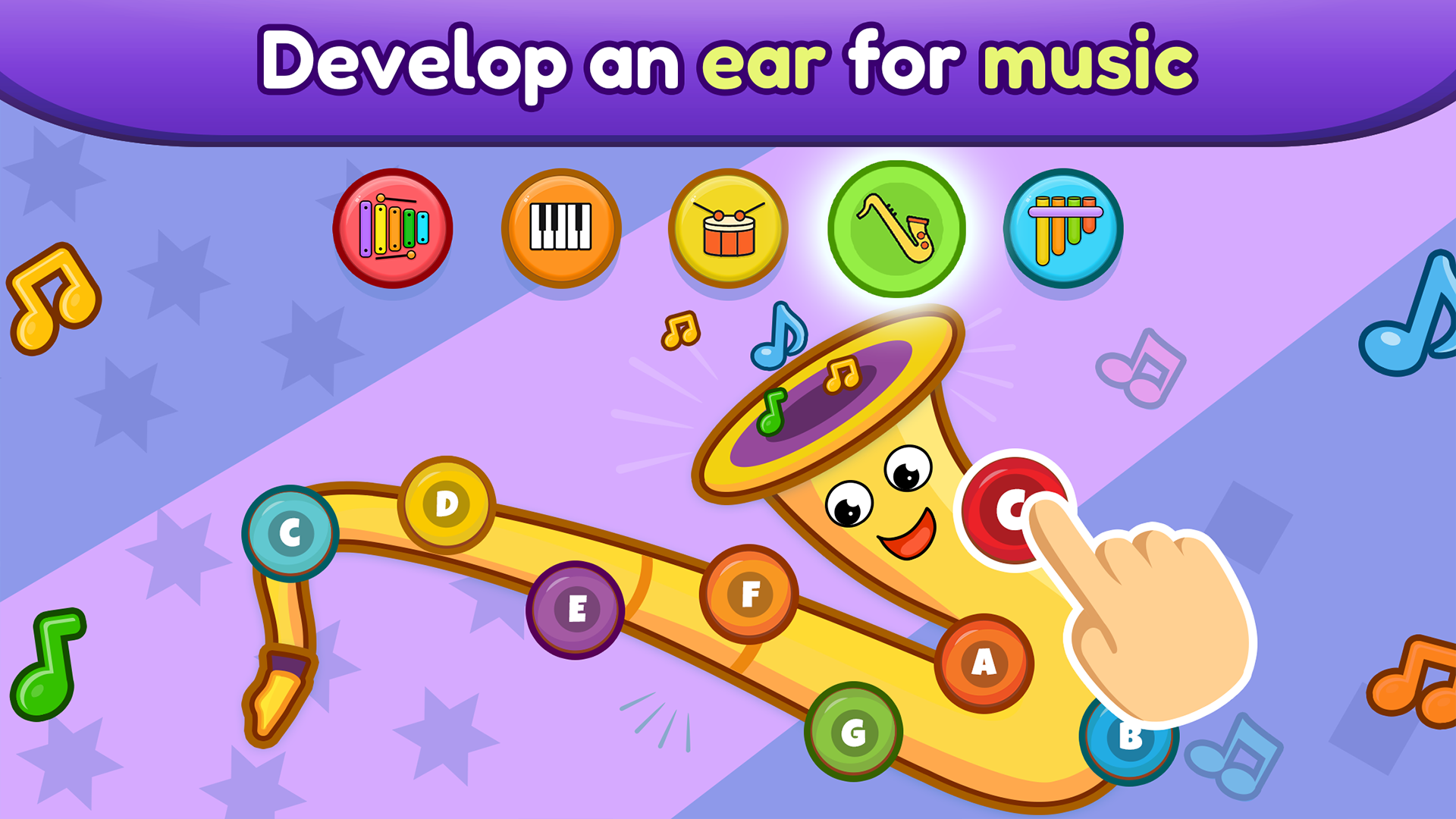 اسکرین شات 6 برنامه Baby Piano, Drums, Xylo & more