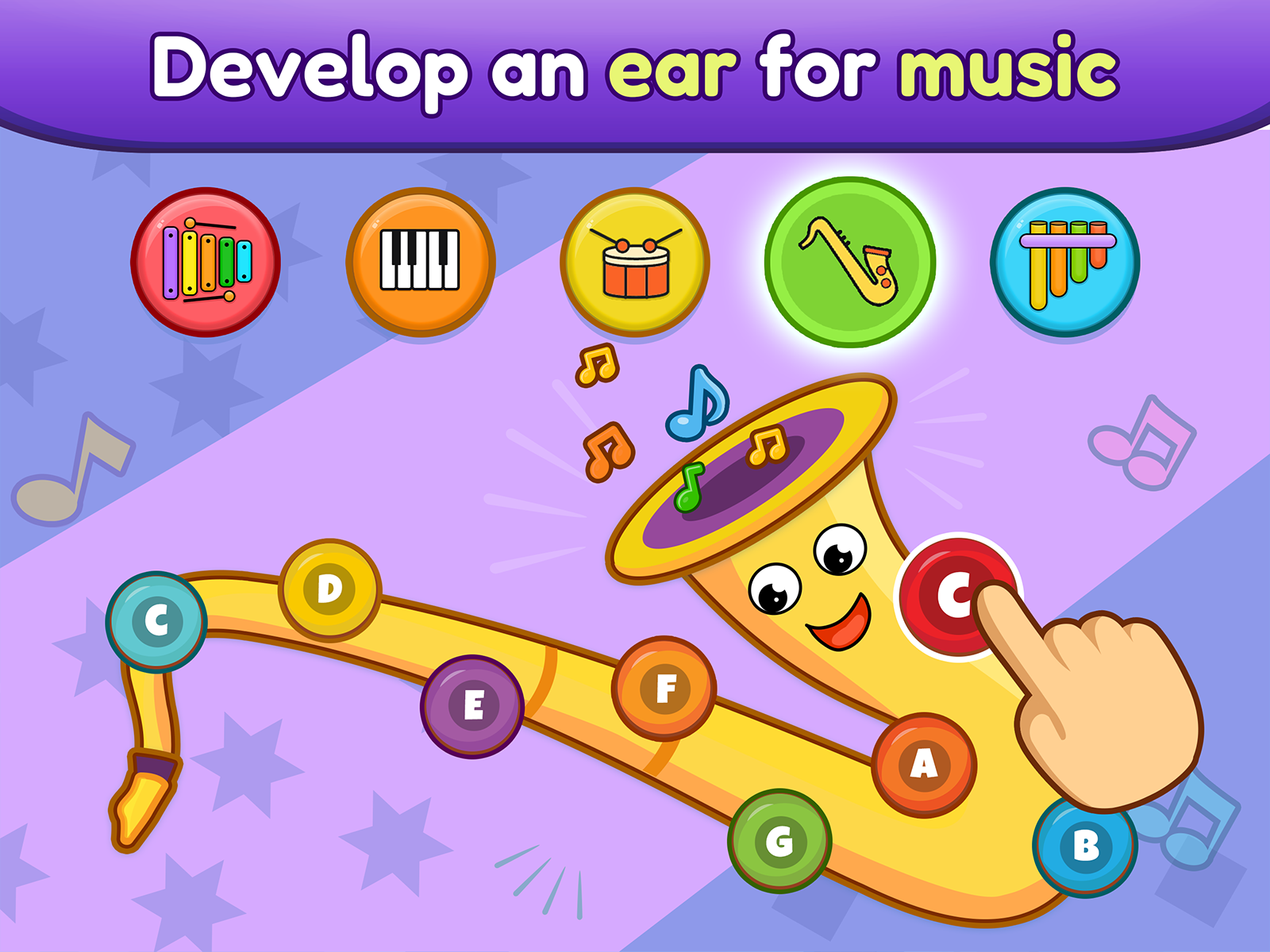 اسکرین شات 2 برنامه Baby Piano, Drums, Xylo & more