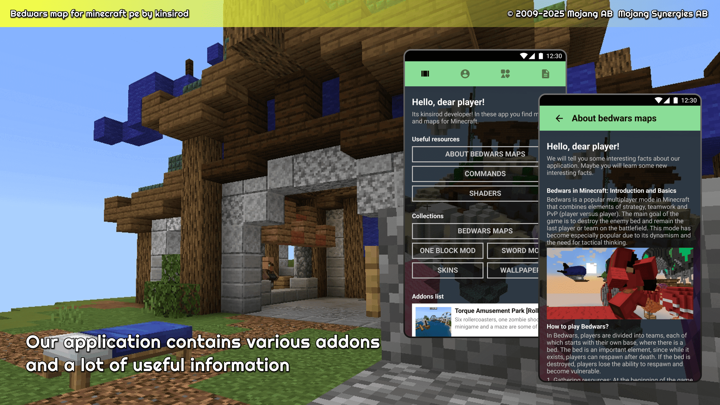 اسکرین شات 1 برنامه bedwars mod for minecraft