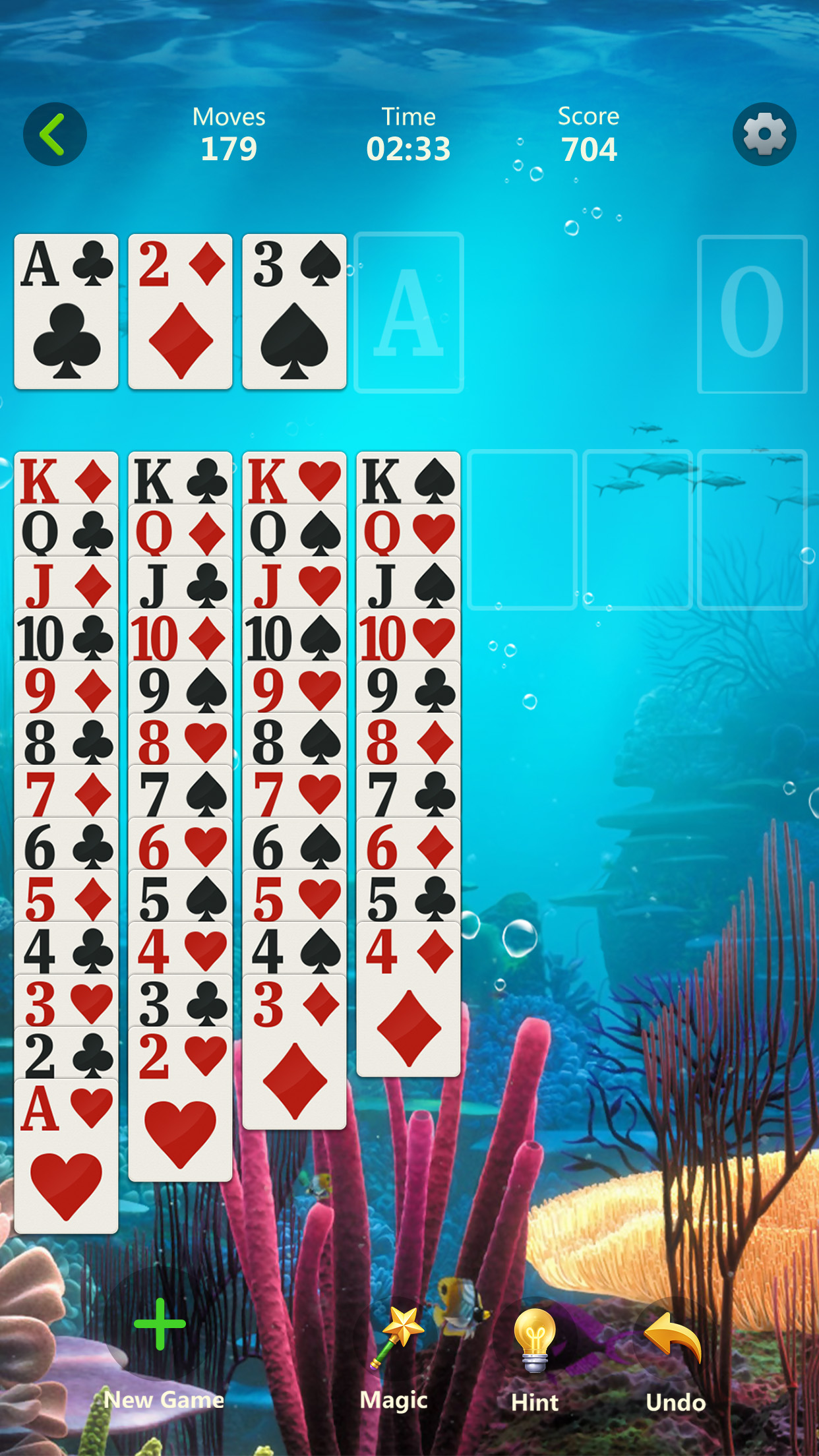 اسکرین شات 2 بازی Solitaire - Classic Card Games
