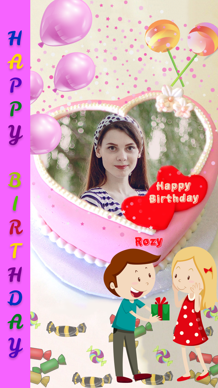 اسکرین شات 1 برنامه Name Photo On Birthday Cake