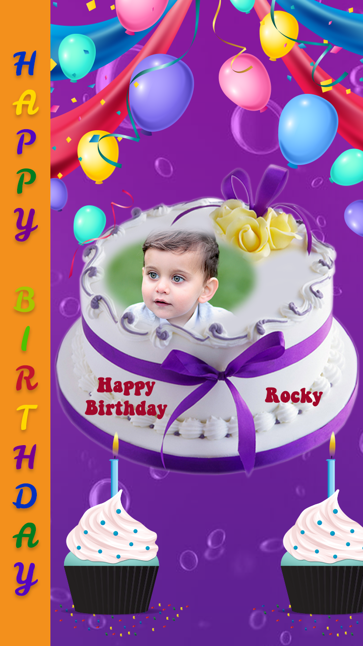 اسکرین شات 5 برنامه Name Photo On Birthday Cake