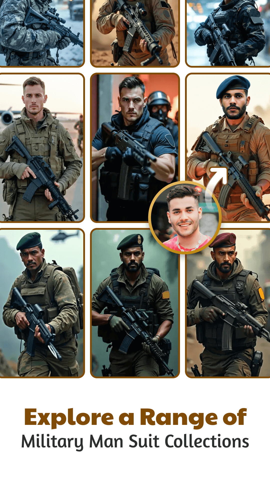 اسکرین شات 5 برنامه Military Man Photo Editor