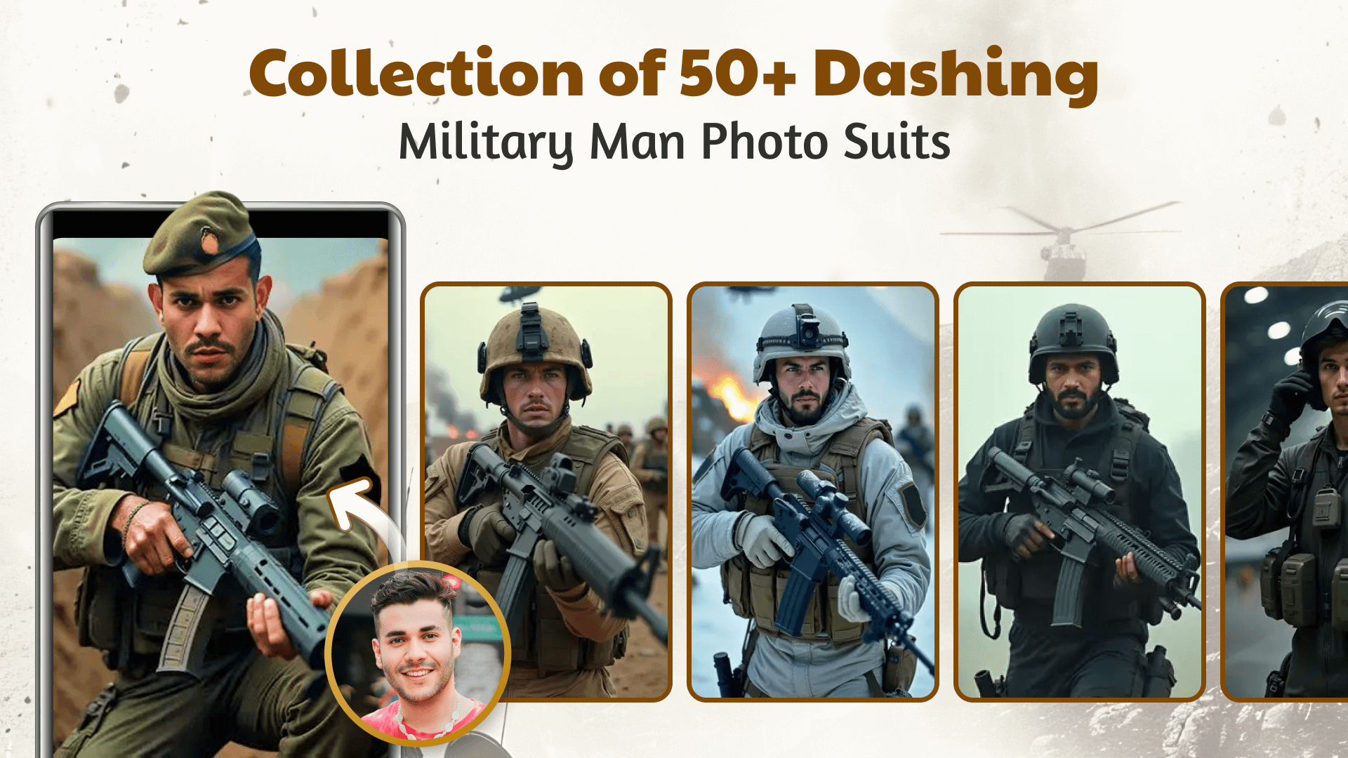 اسکرین شات 1 برنامه Military Man Photo Editor