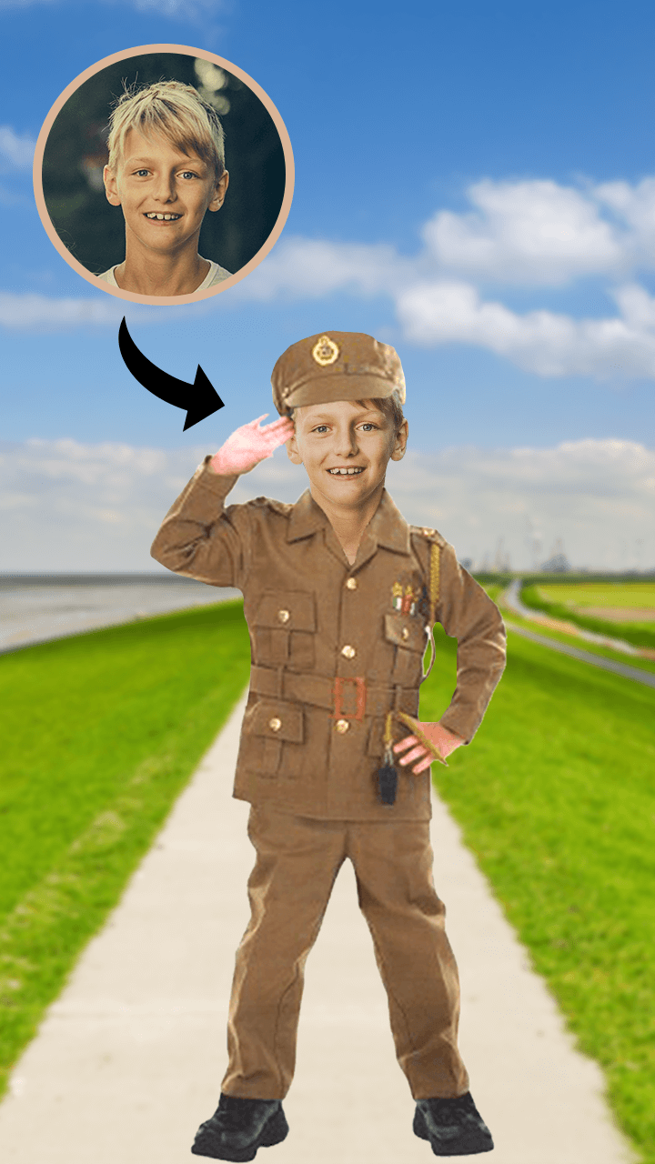اسکرین شات 4 برنامه Kids Police Suit Photo Editor