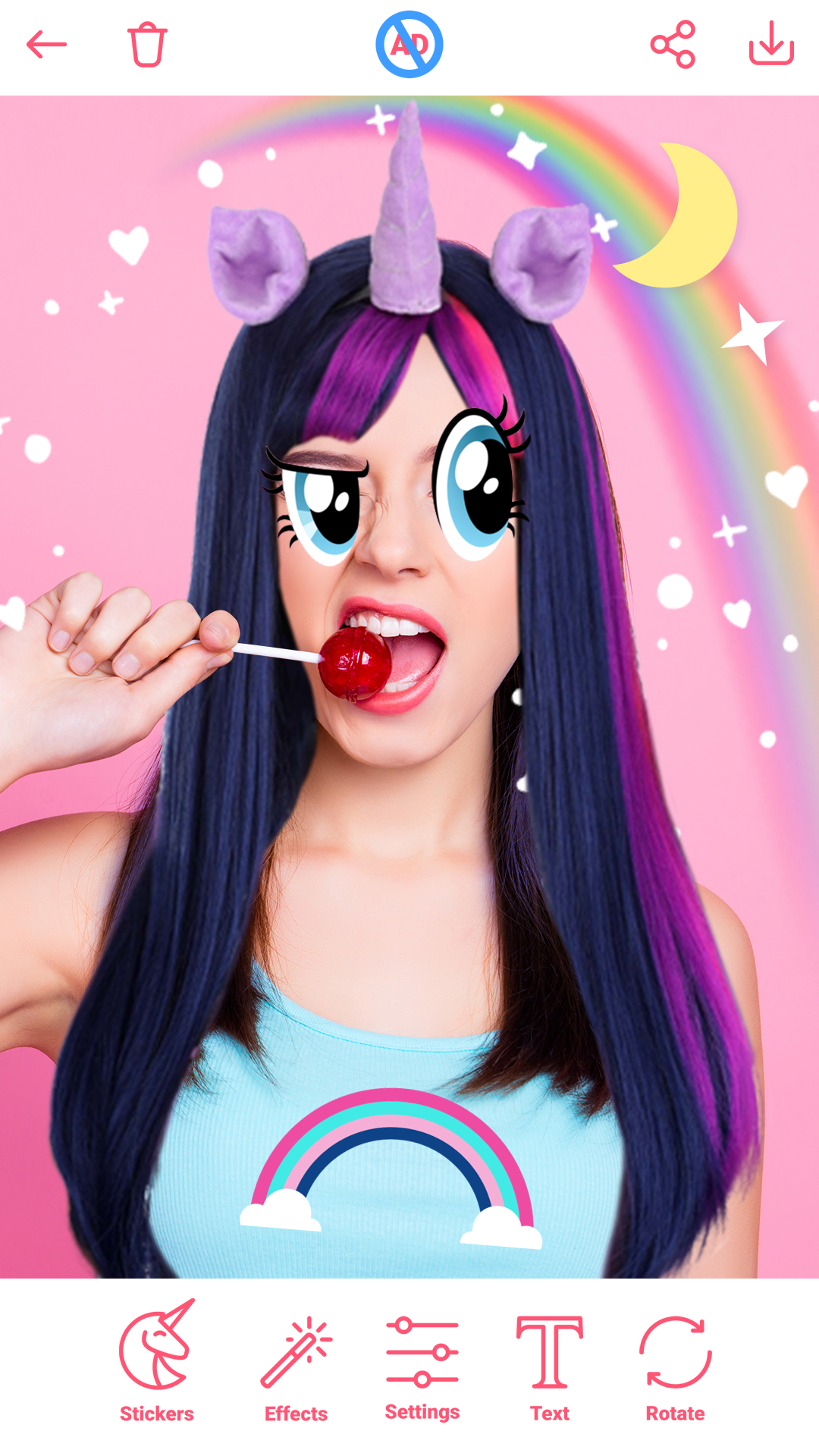 اسکرین شات 3 بازی Pony Photo Editor & Stickers