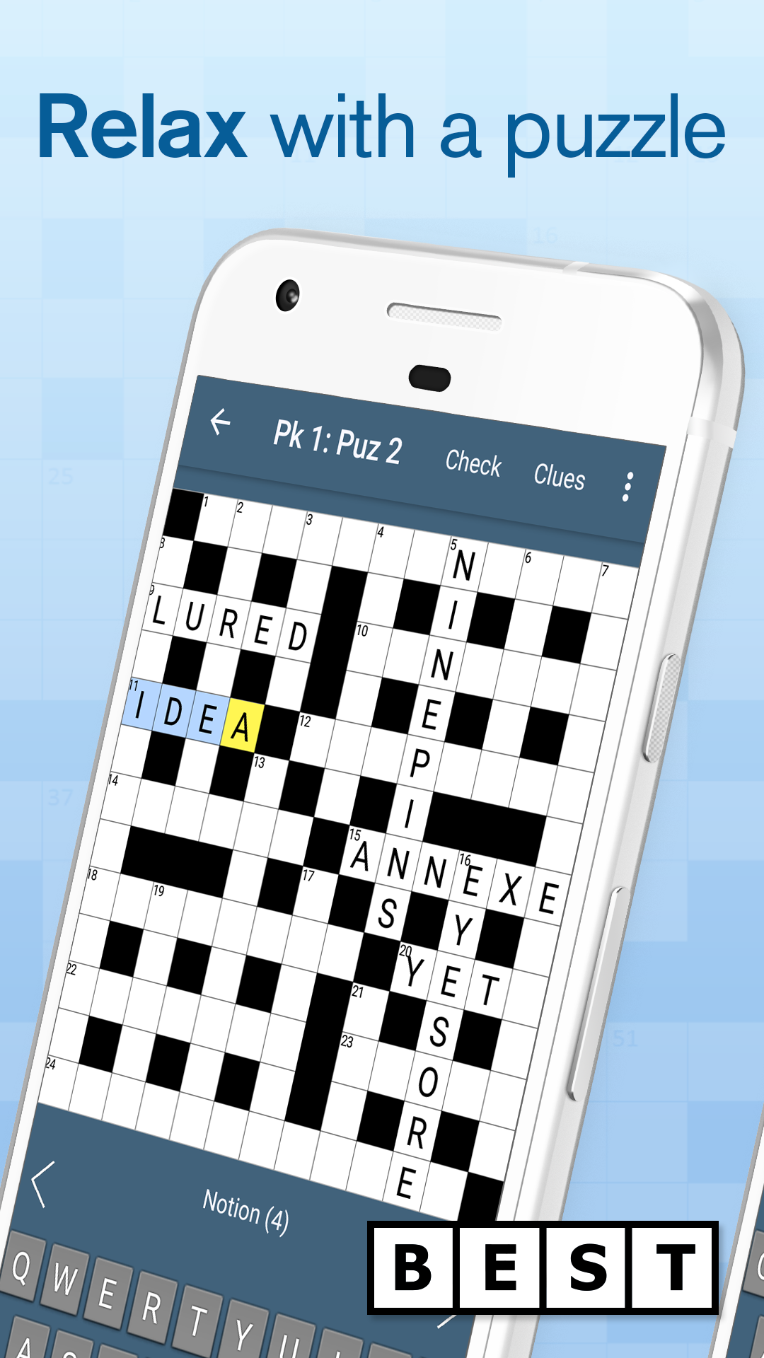 اسکرین شات 1 بازی BestForPuzzles Quick Crossword