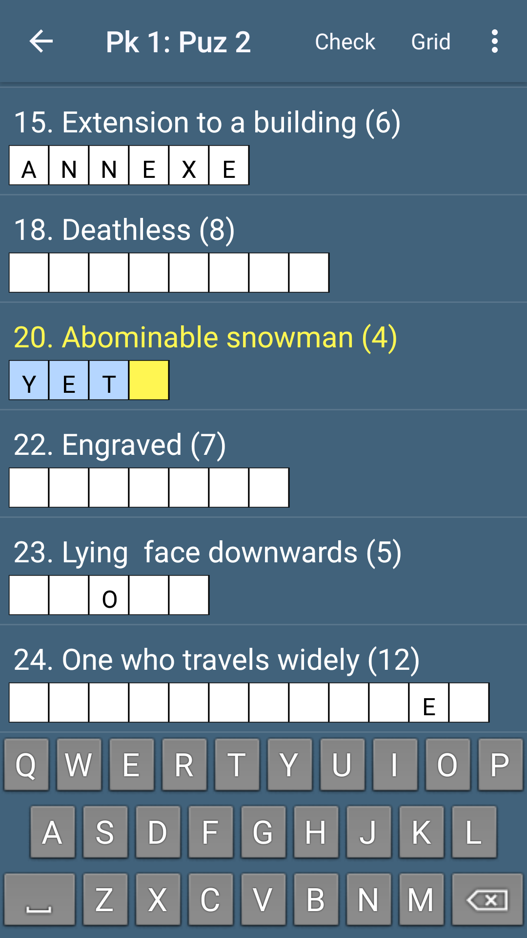 اسکرین شات 5 بازی BestForPuzzles Quick Crossword
