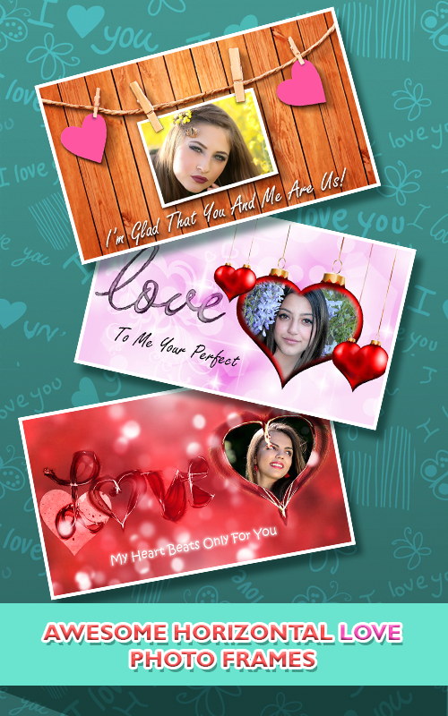 اسکرین شات 5 برنامه Love Photo frames Collage