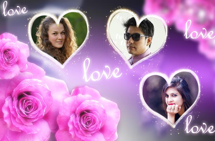 اسکرین شات 1 برنامه Love Photo frames Collage