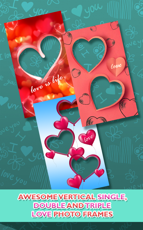 اسکرین شات 3 برنامه Love Photo frames Collage