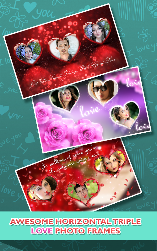 اسکرین شات 6 برنامه Love Photo frames Collage