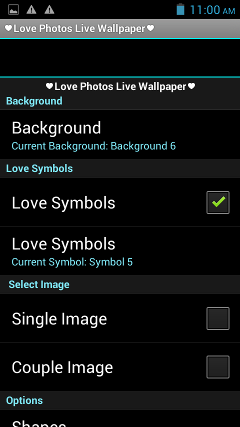 اسکرین شات 5 برنامه Love Photos Live Wallpaper