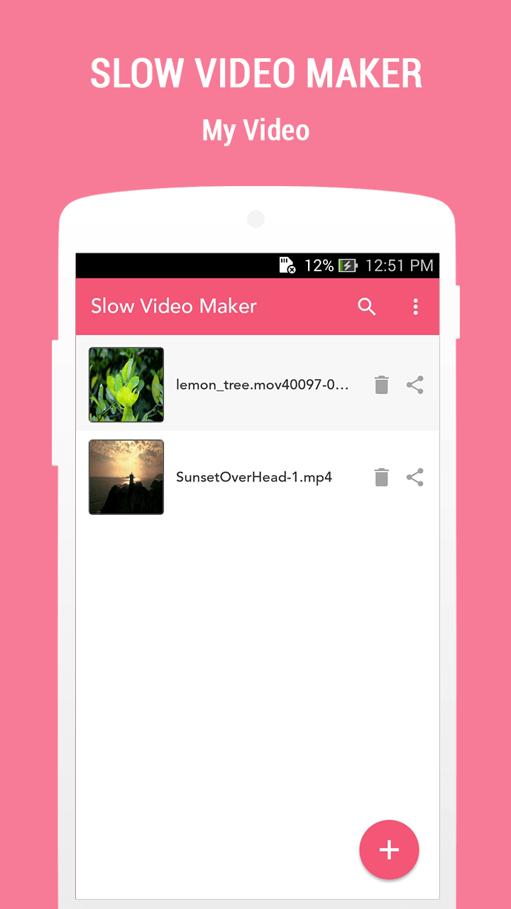 اسکرین شات 5 برنامه Slow Video Maker