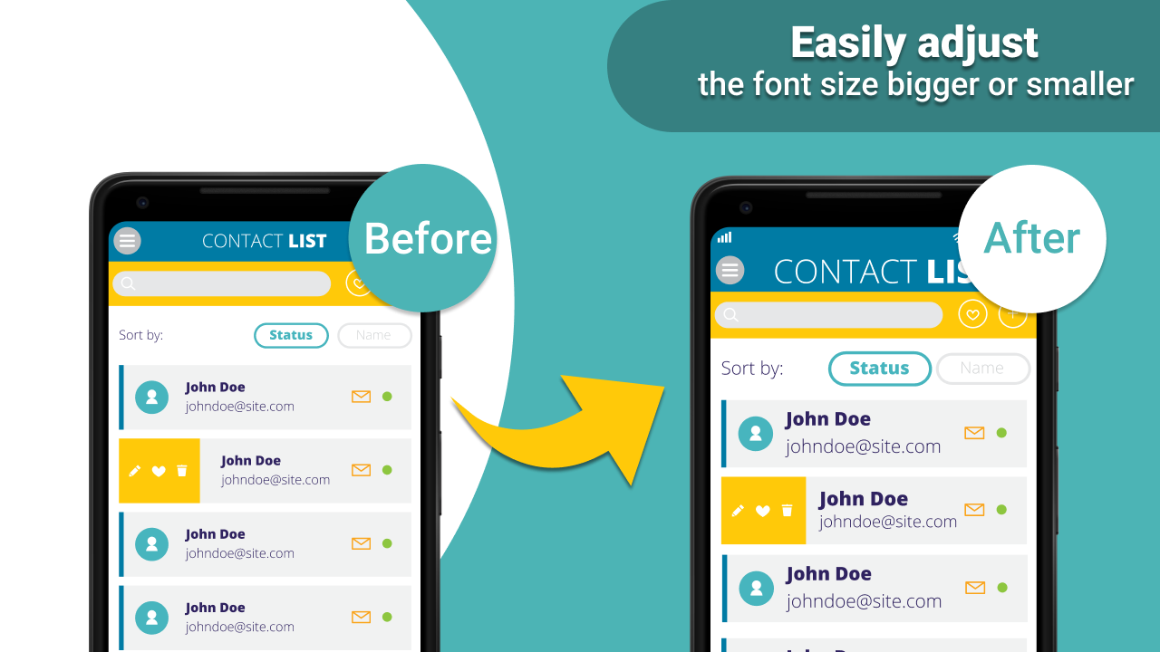 اسکرین شات 1 برنامه فونت بزرگ - تغییر اندازه فونت