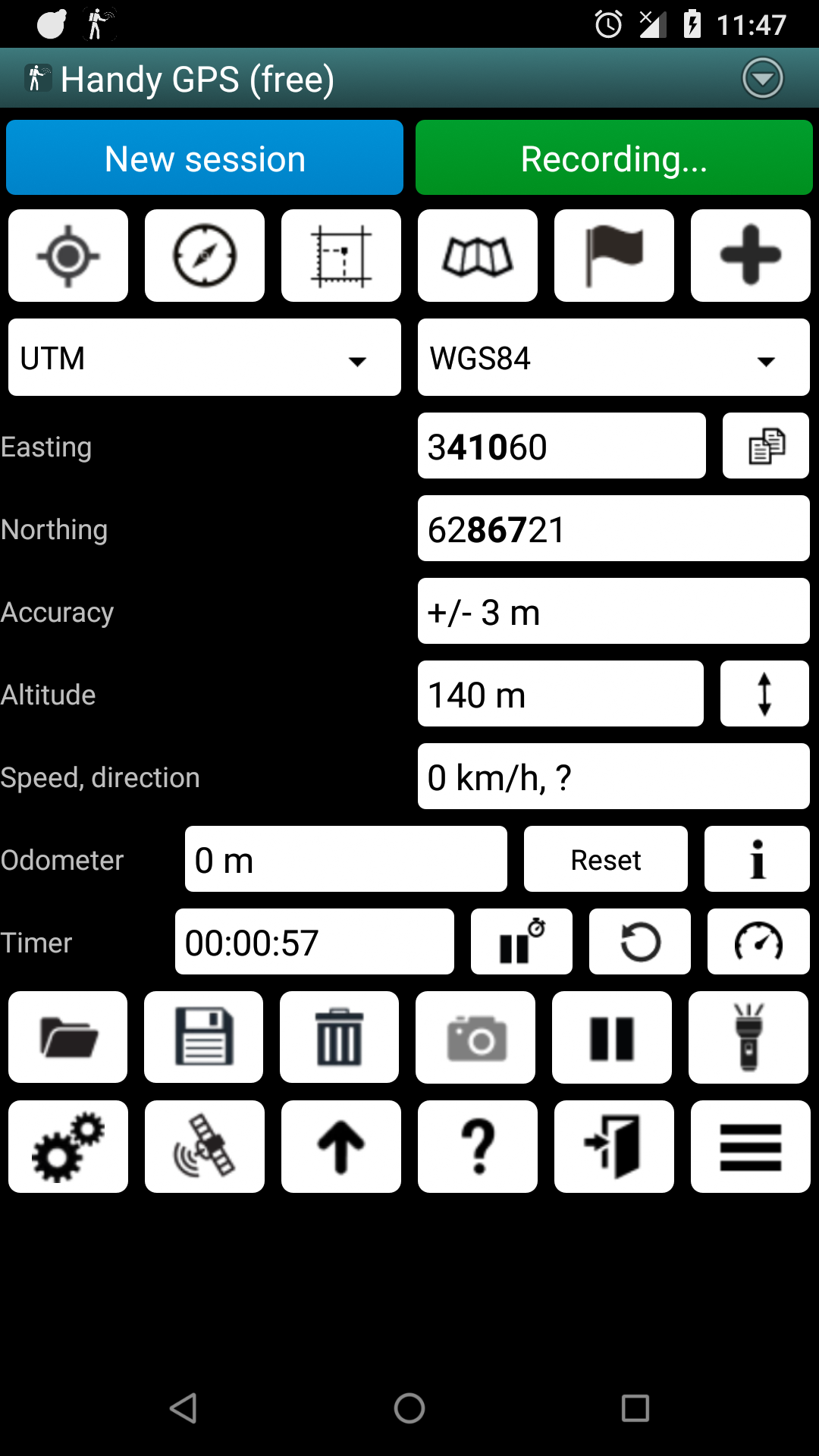 اسکرین شات 1 برنامه Handy GPS lite