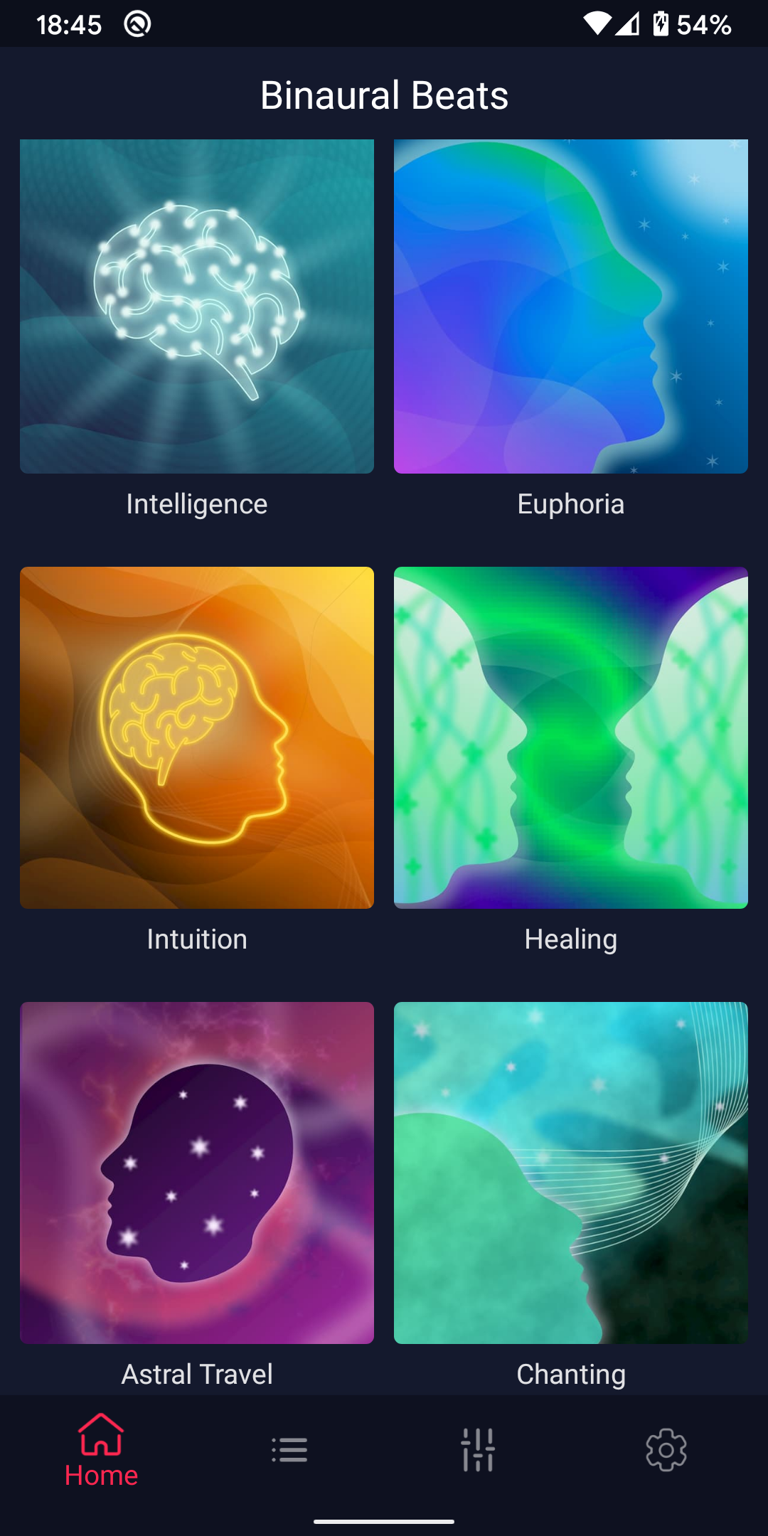 اسکرین شات 2 برنامه Binaural Beats - study music