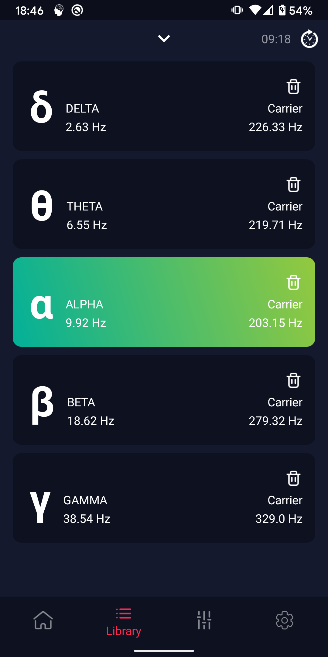 اسکرین شات 4 برنامه Binaural Beats - study music