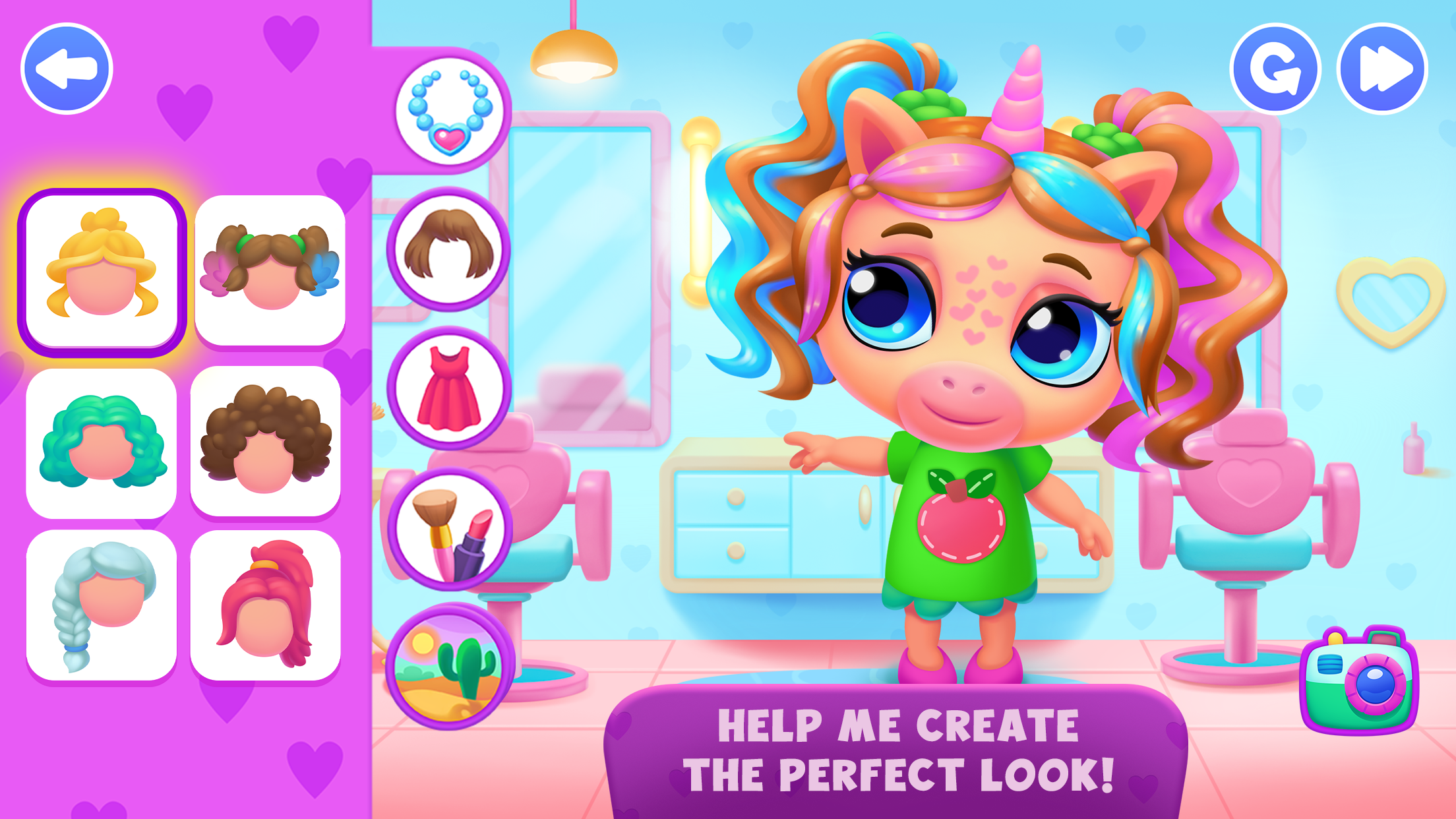 اسکرین شات 1 بازی Unicorn Dress up games kids