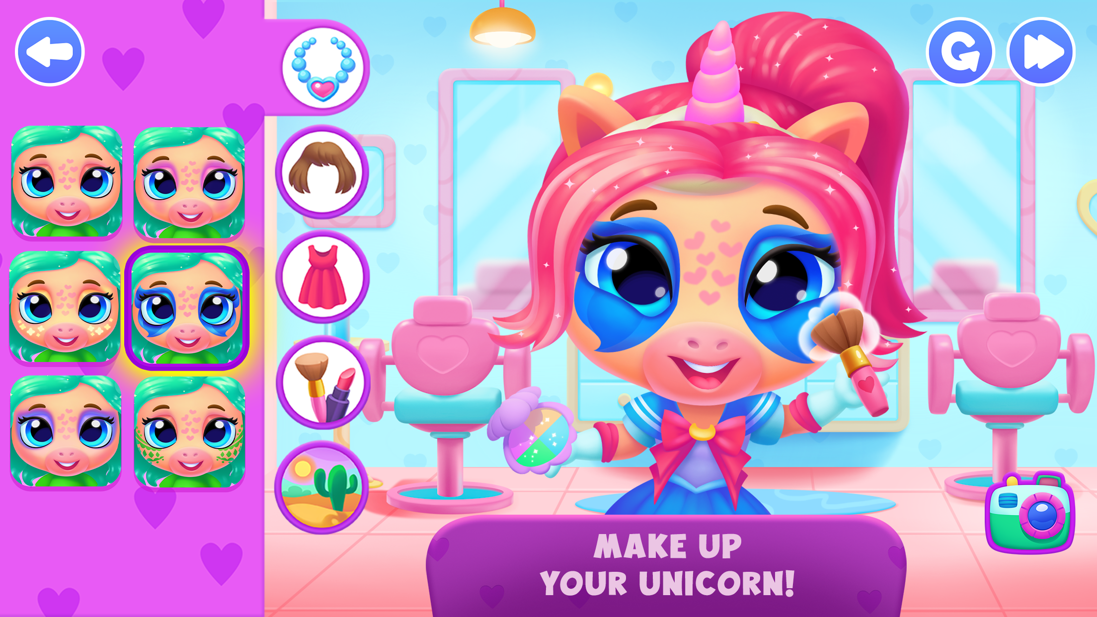 اسکرین شات 4 بازی Unicorn Dress up games kids