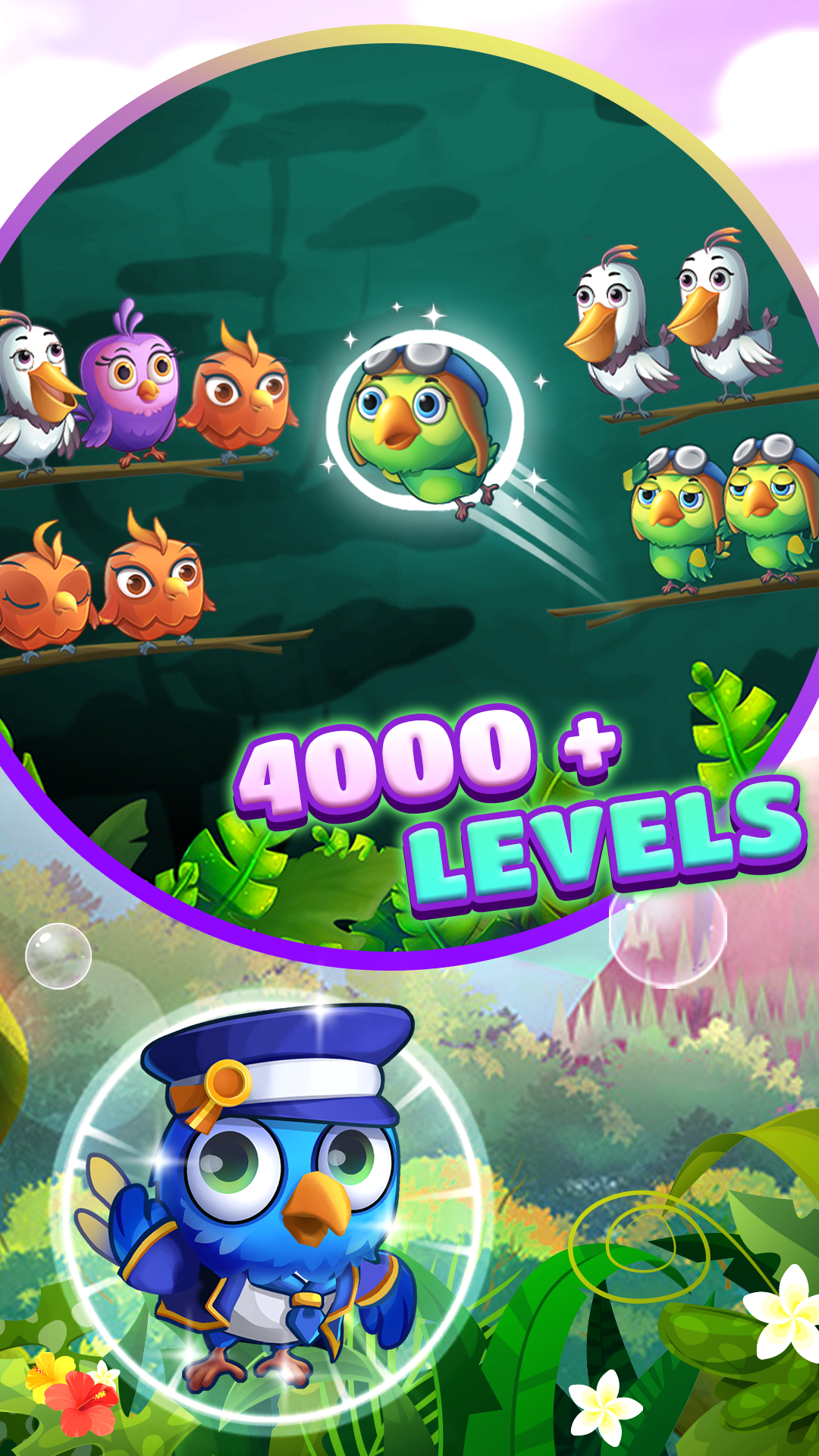 اسکرین شات 2 بازی Bird Sort Puzzle: Color Game