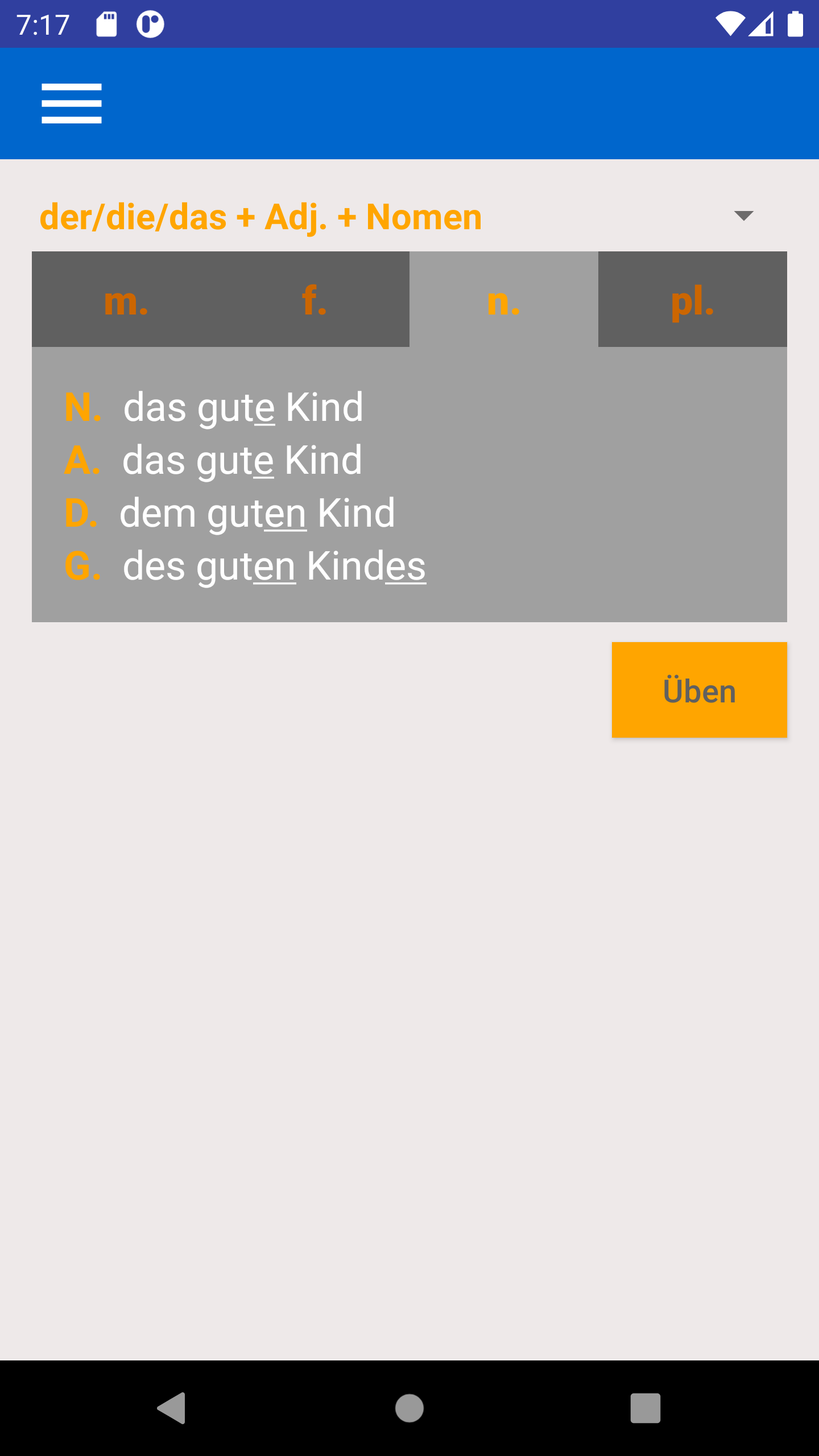 اسکرین شات 2 برنامه German Adjective Endings