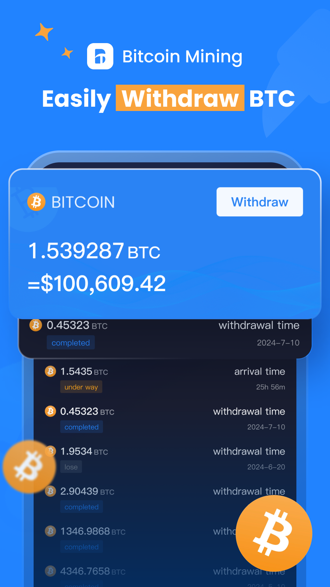 اسکرین شات 4 برنامه Bitcoin mining - Miner NFT
